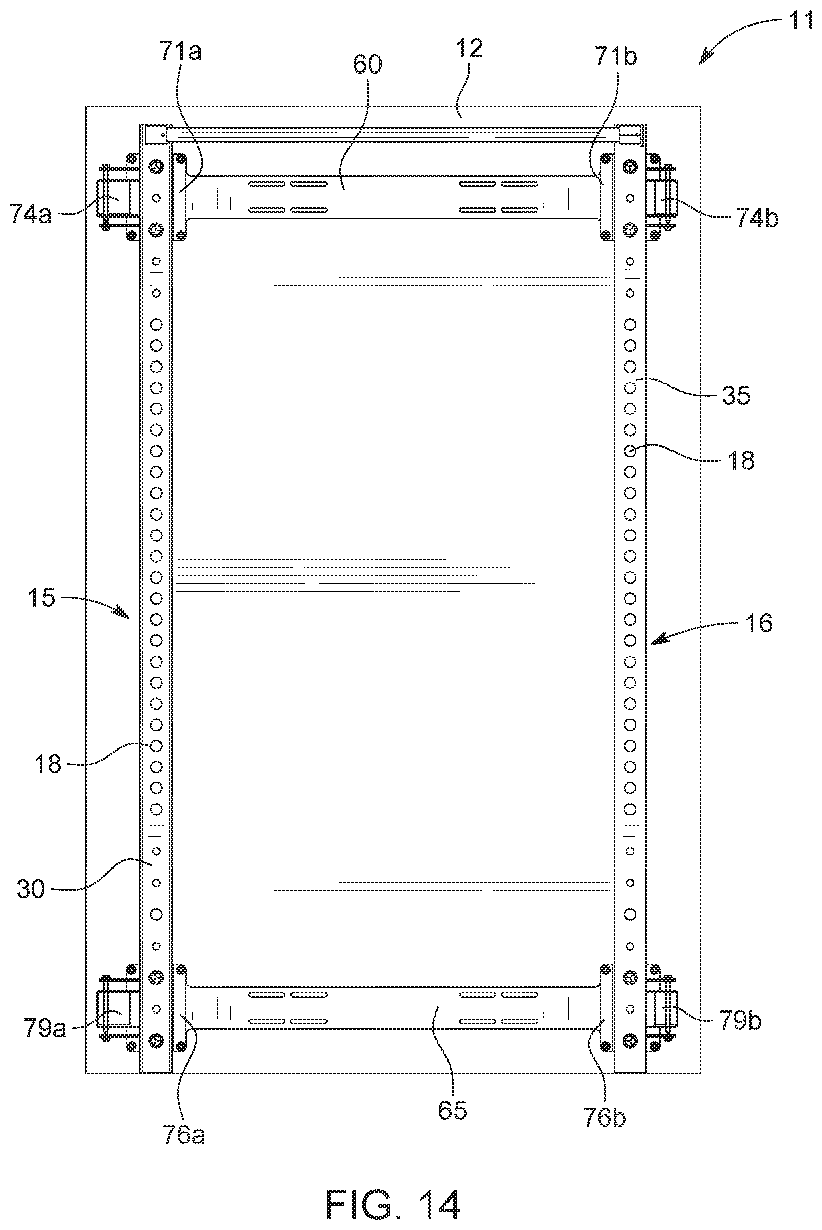 Patent US12102864 Figure 14 – Folding exercise rack system