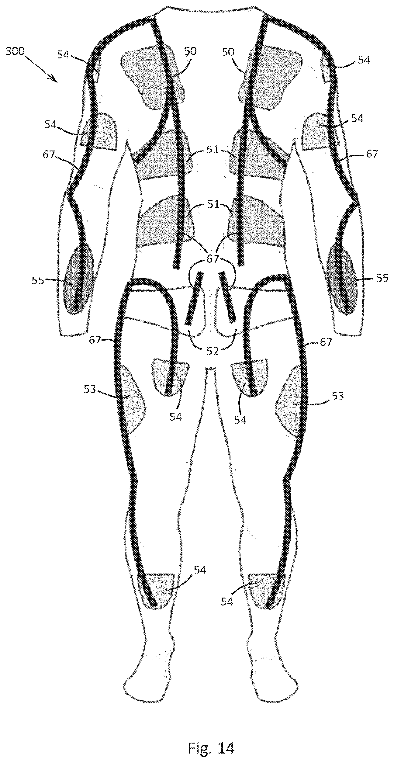Patent US12102865 Figure 12 – Sports training and physiotherapy garments