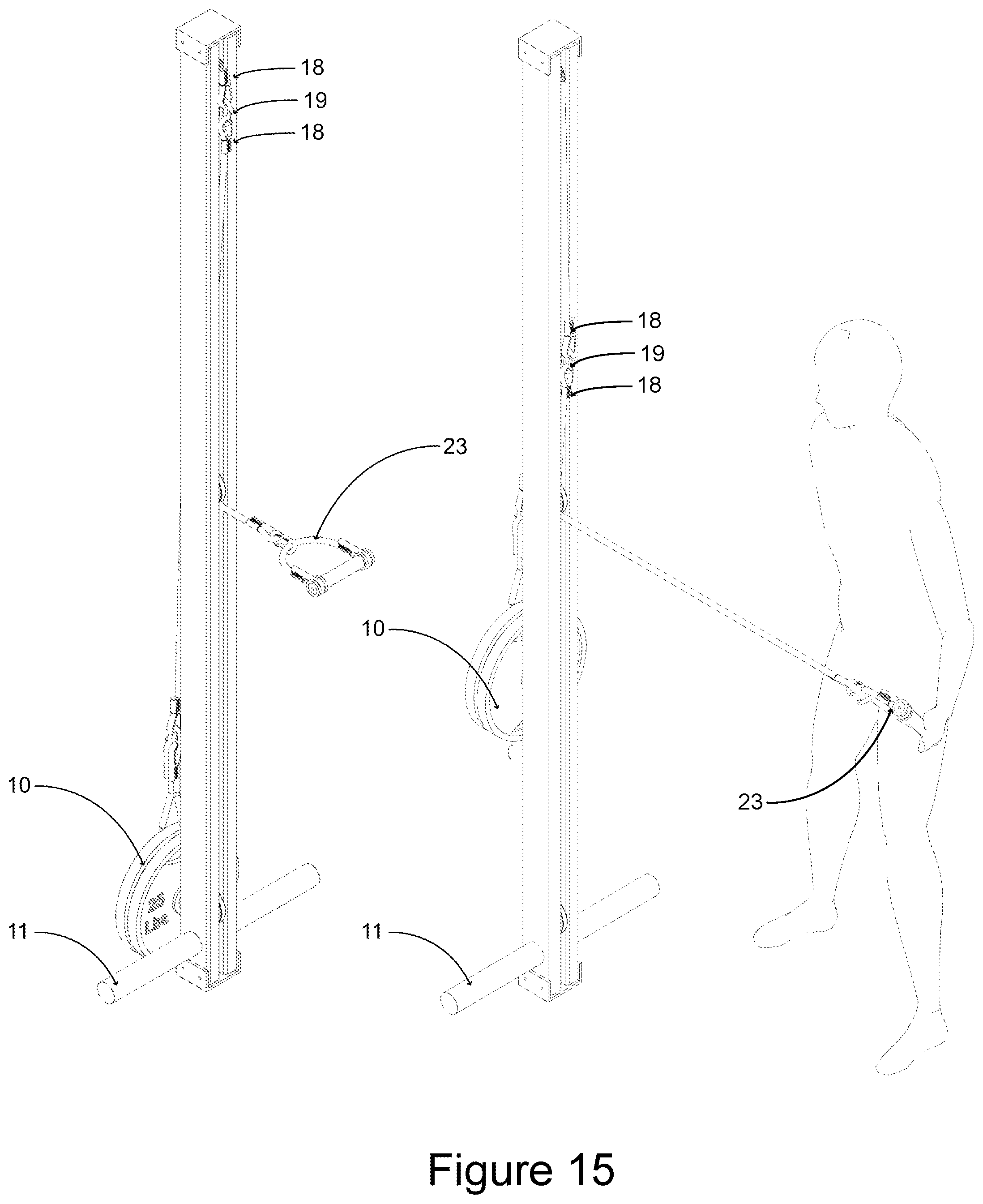 Patent US12102867 Figure 15 – Multi-use fitness device and method