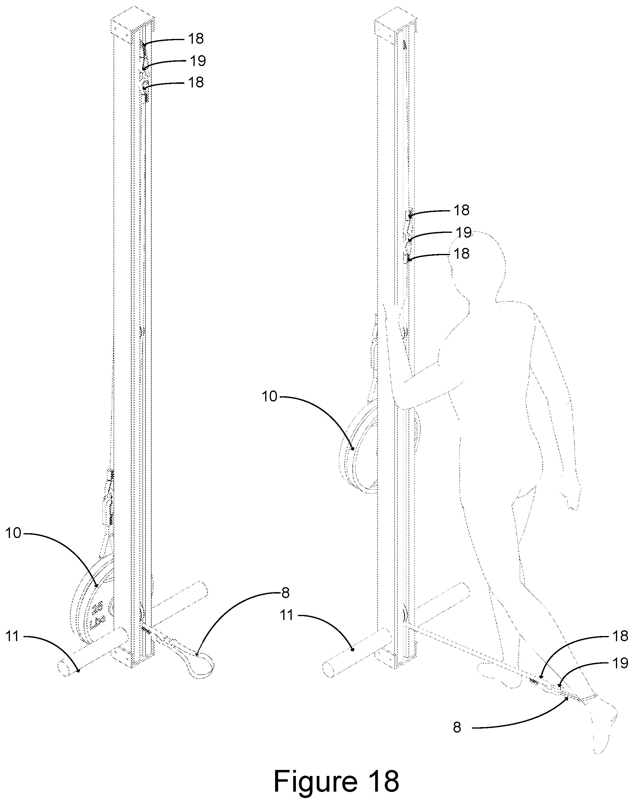 Patent US12102867 Figure 18 – Multi-use fitness device and method