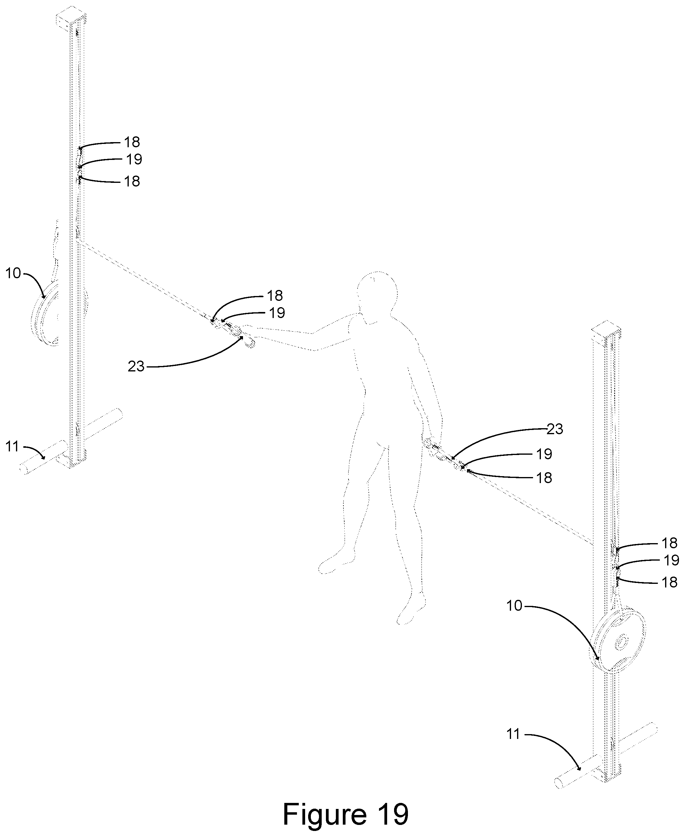 Patent US12102867 Figure 19 – Multi-use fitness device and method