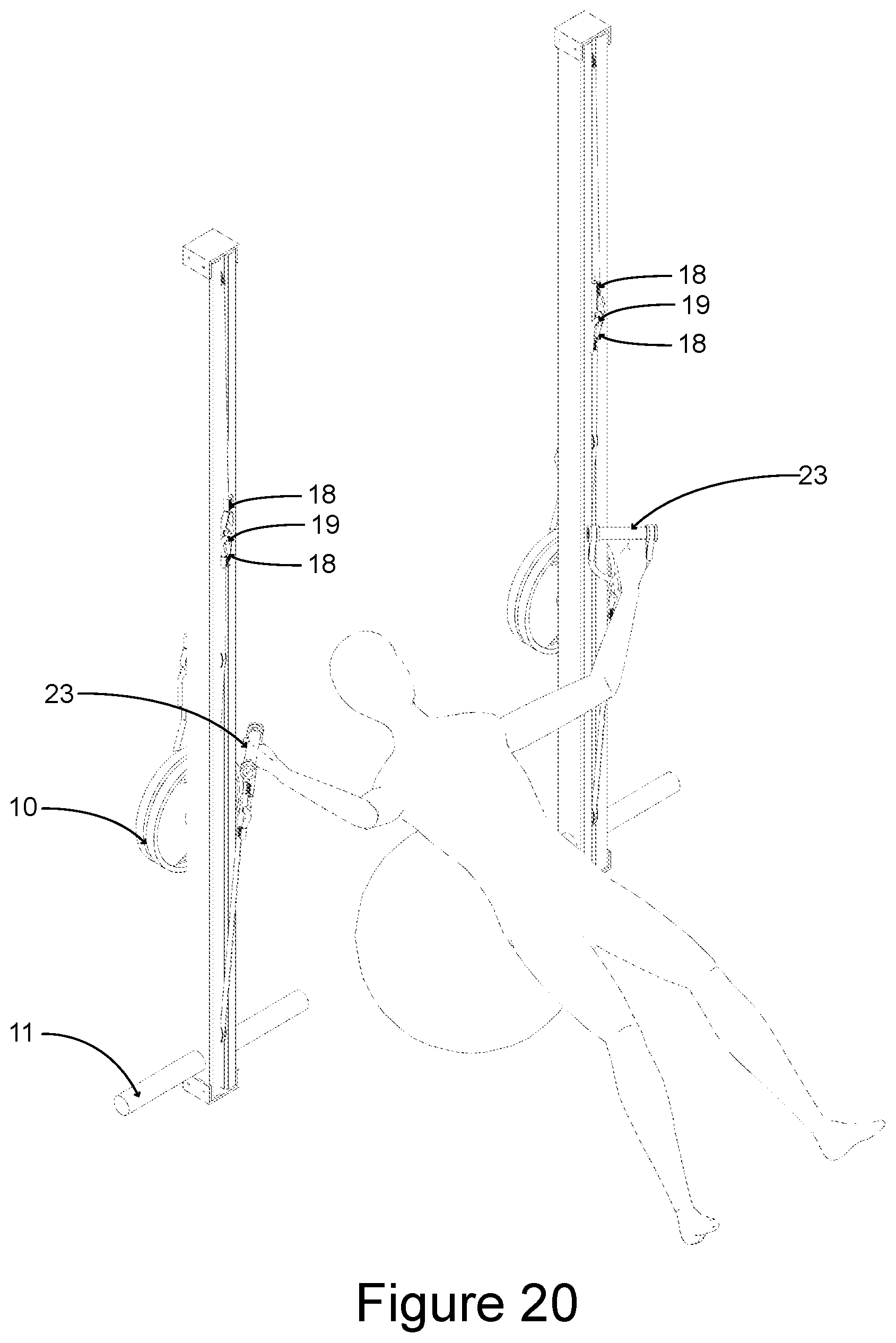 Patent US12102867 Figure 20 – Multi-use fitness device and method