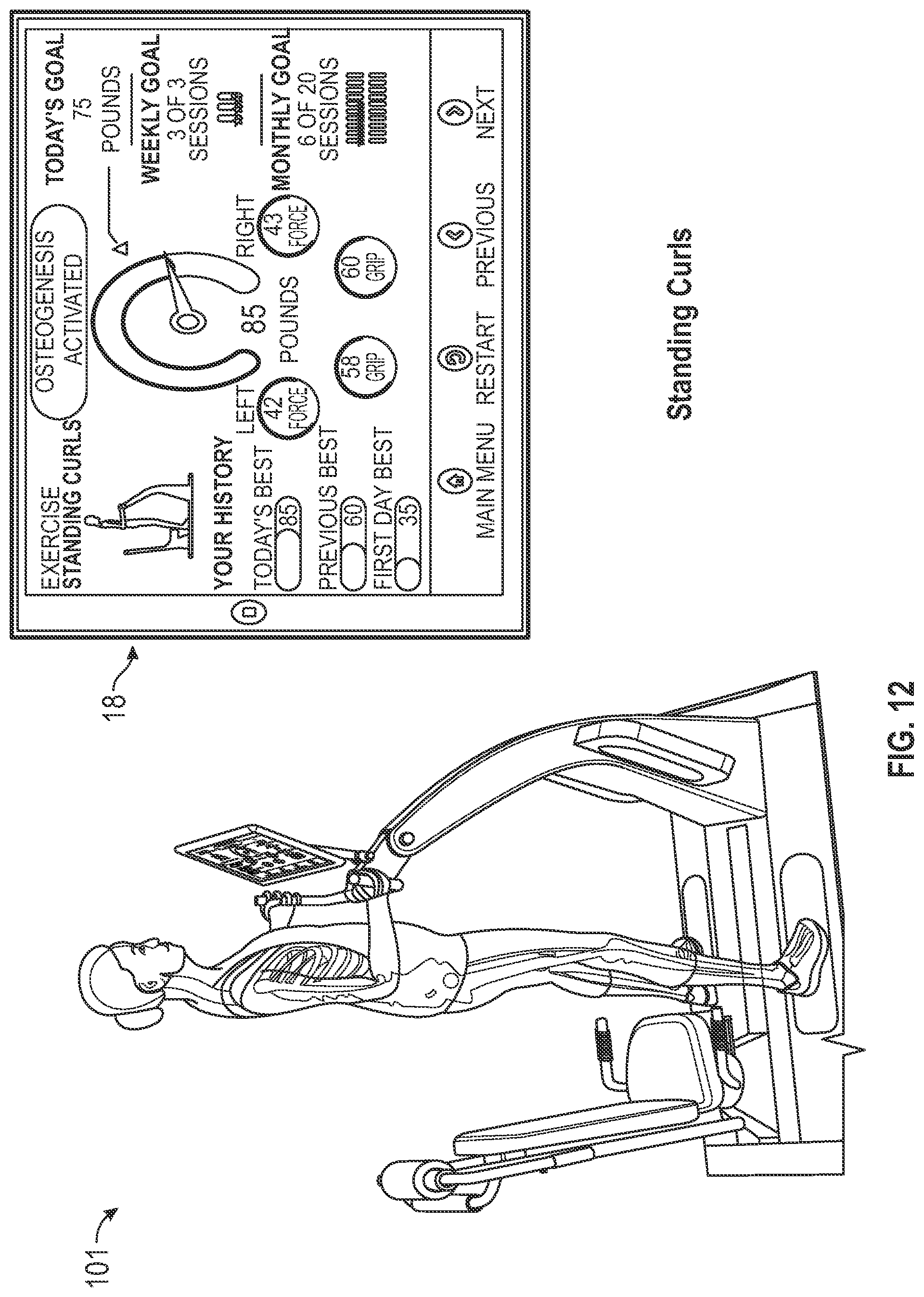 Patent US12102878 Figure 12 – Method and system for using artificial intelligence to determine a user's progress during interval training