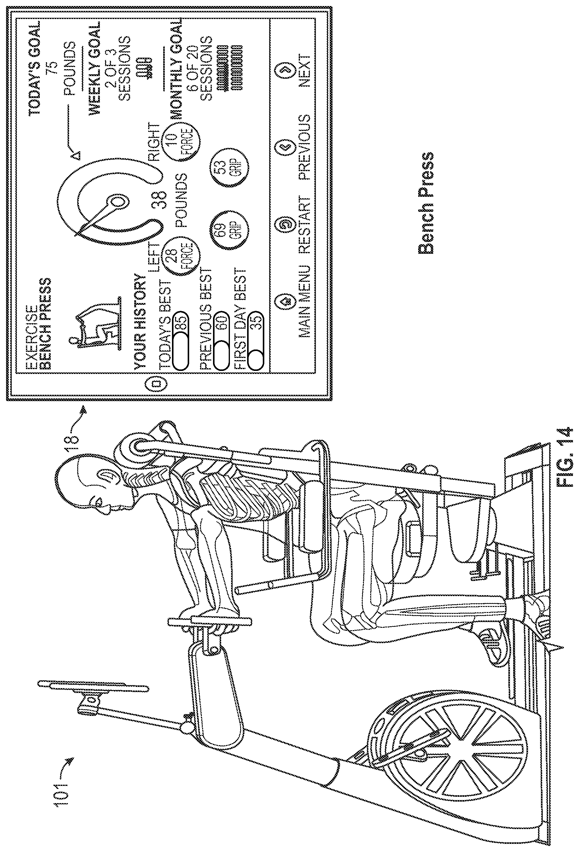 Patent US12102878 Figure 14 – Method and system for using artificial intelligence to determine a user's progress during interval training