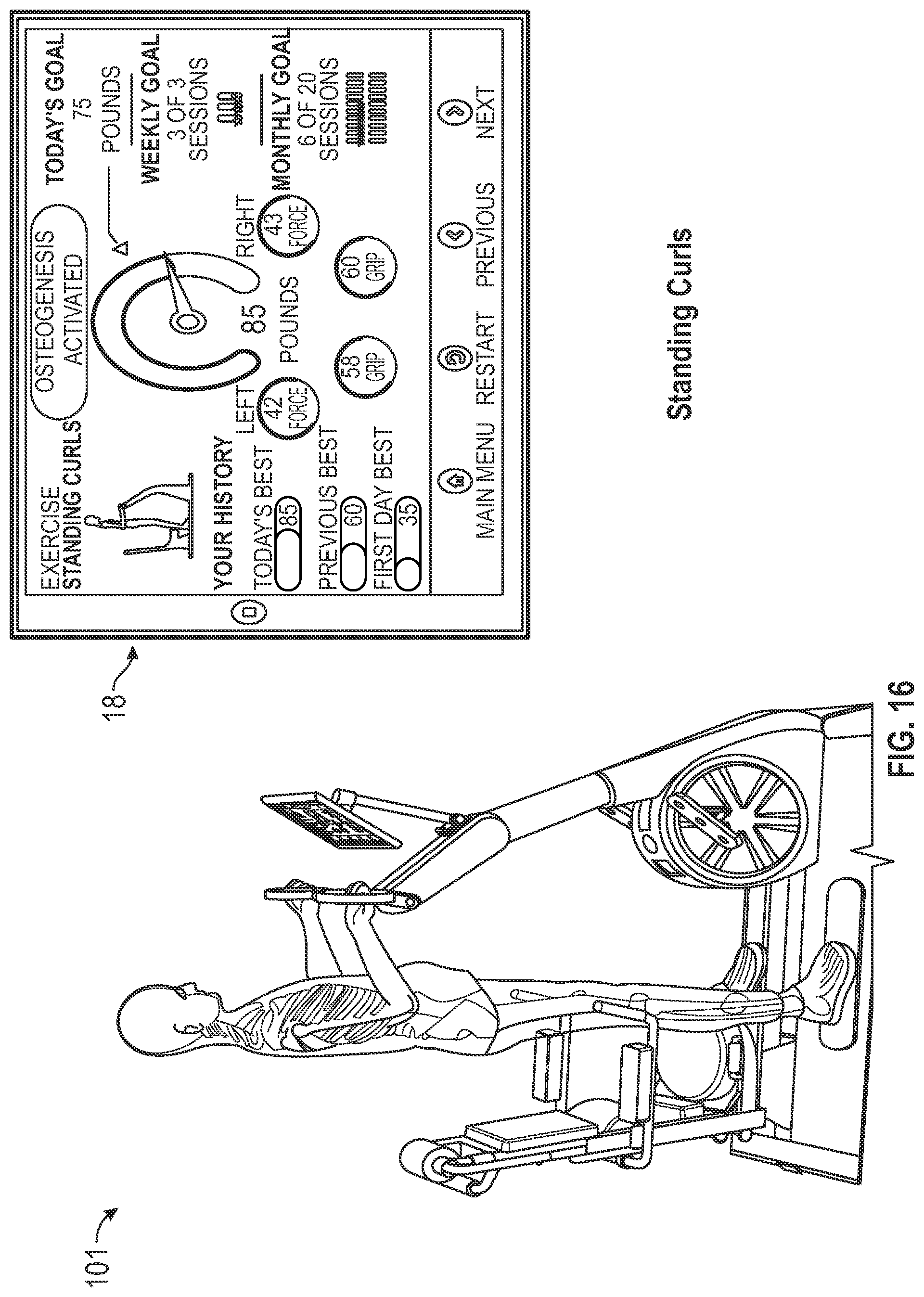 Patent US12102878 Figure 16 – Method and system for using artificial intelligence to determine a user's progress during interval training