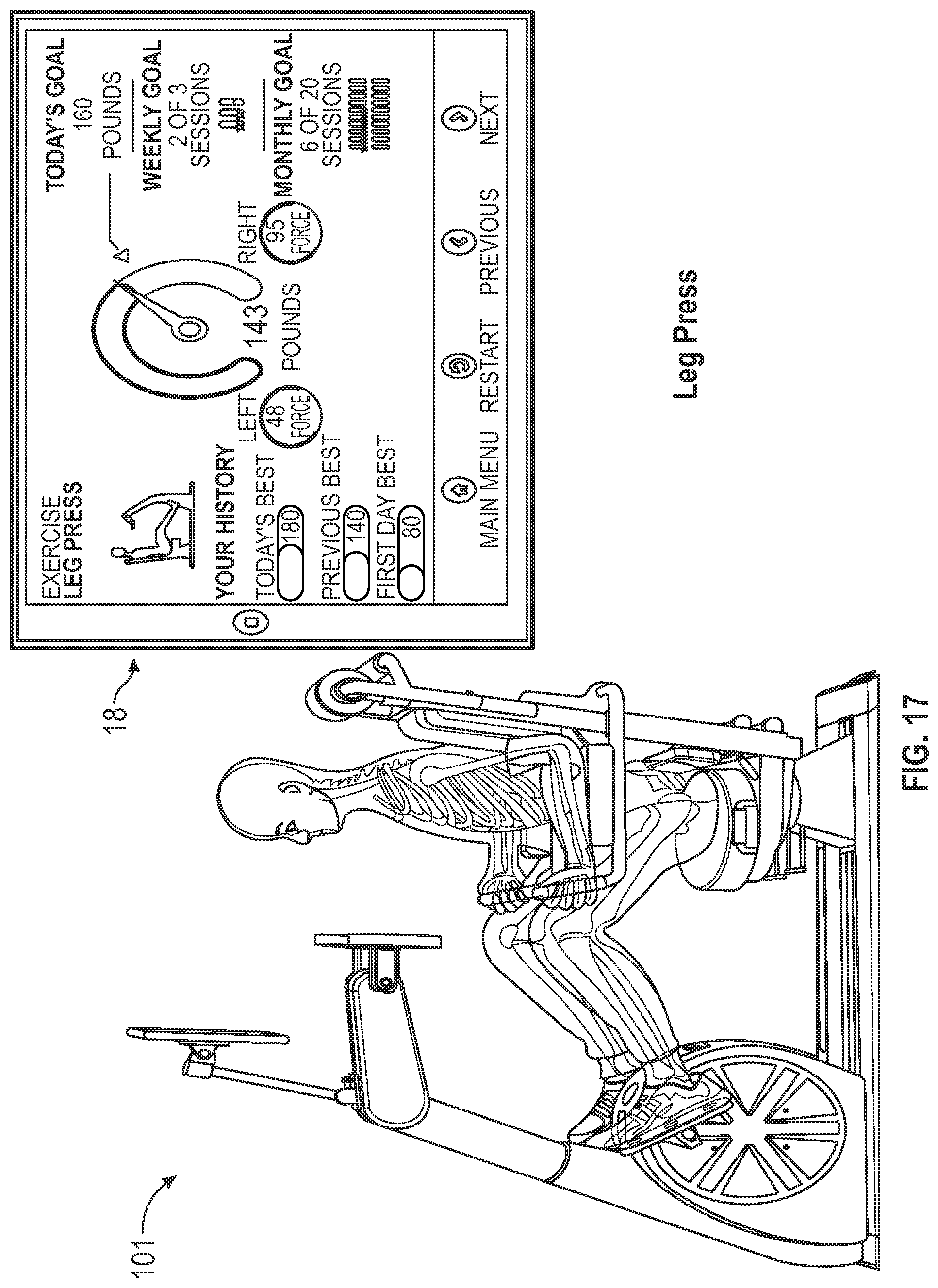 Patent US12102878 Figure 17 – Method and system for using artificial intelligence to determine a user's progress during interval training