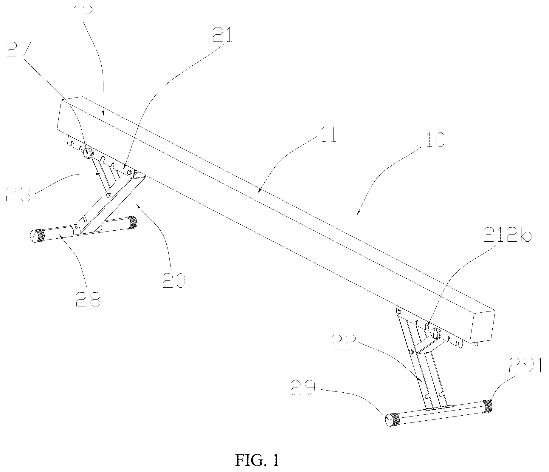 Patent US12102884 Figure 1 – Balance beam