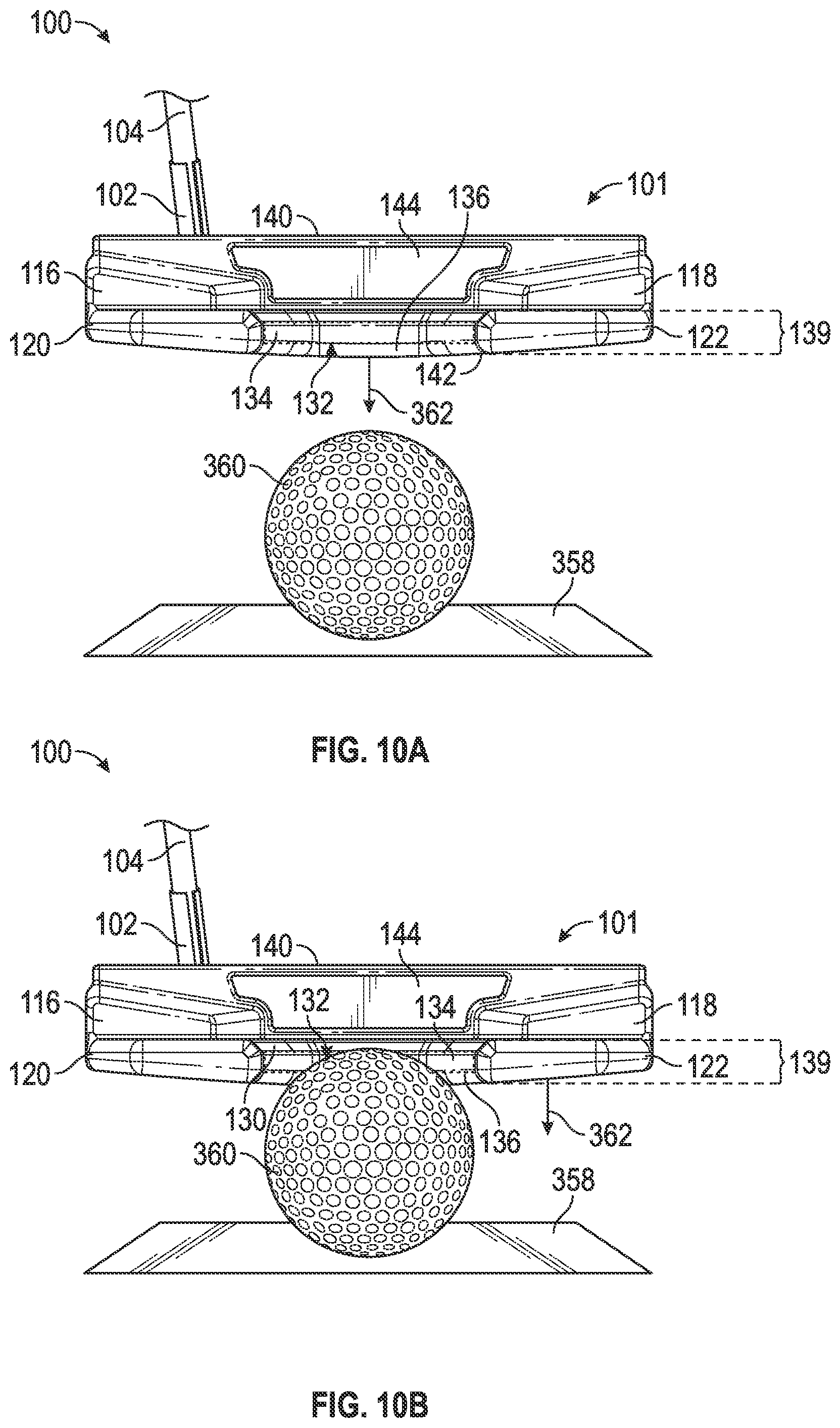 Patent US12102886 Figure 6 – Ball pickup aid putter