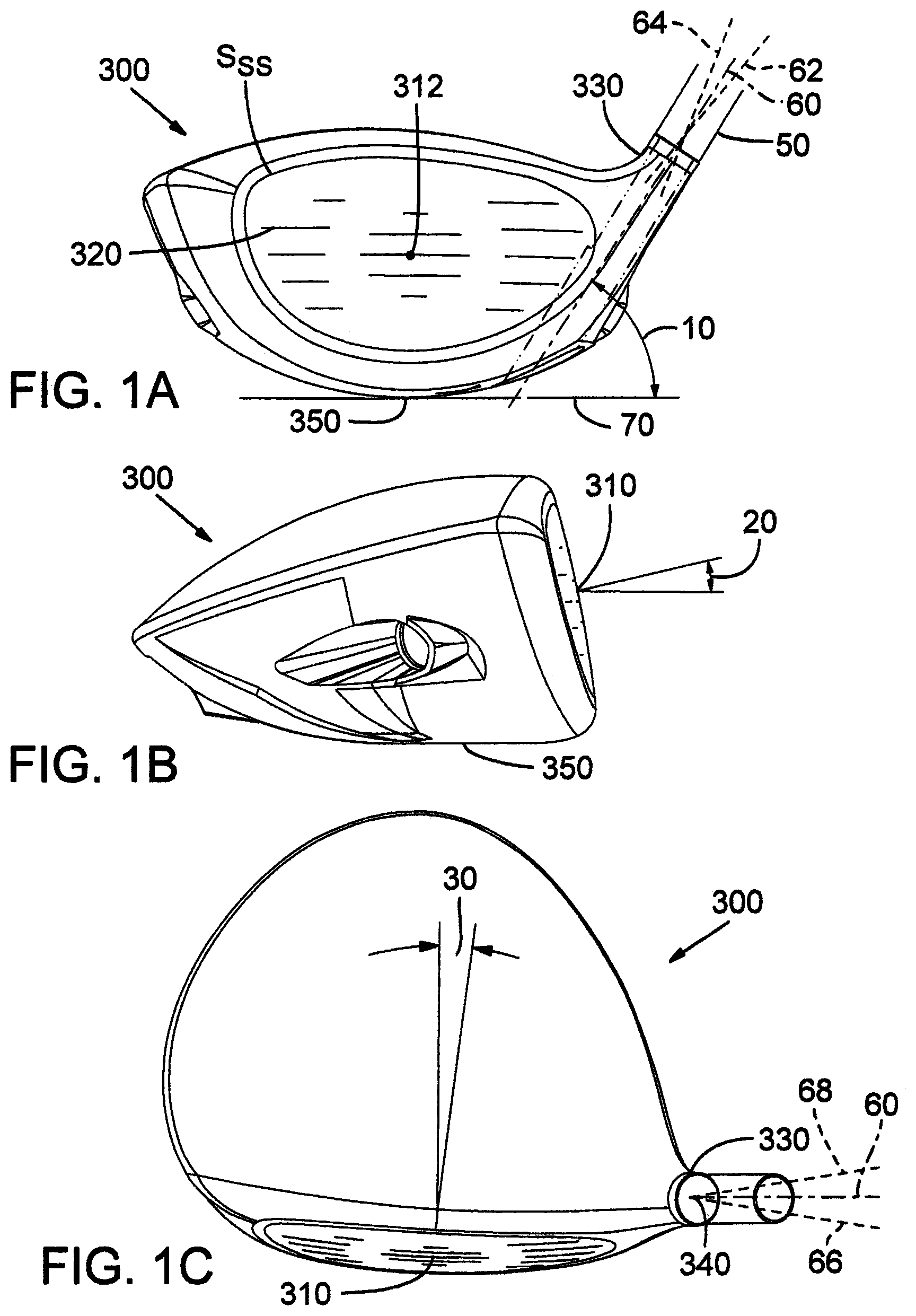 Patent US12102887 Figure 1 – Golf club head
