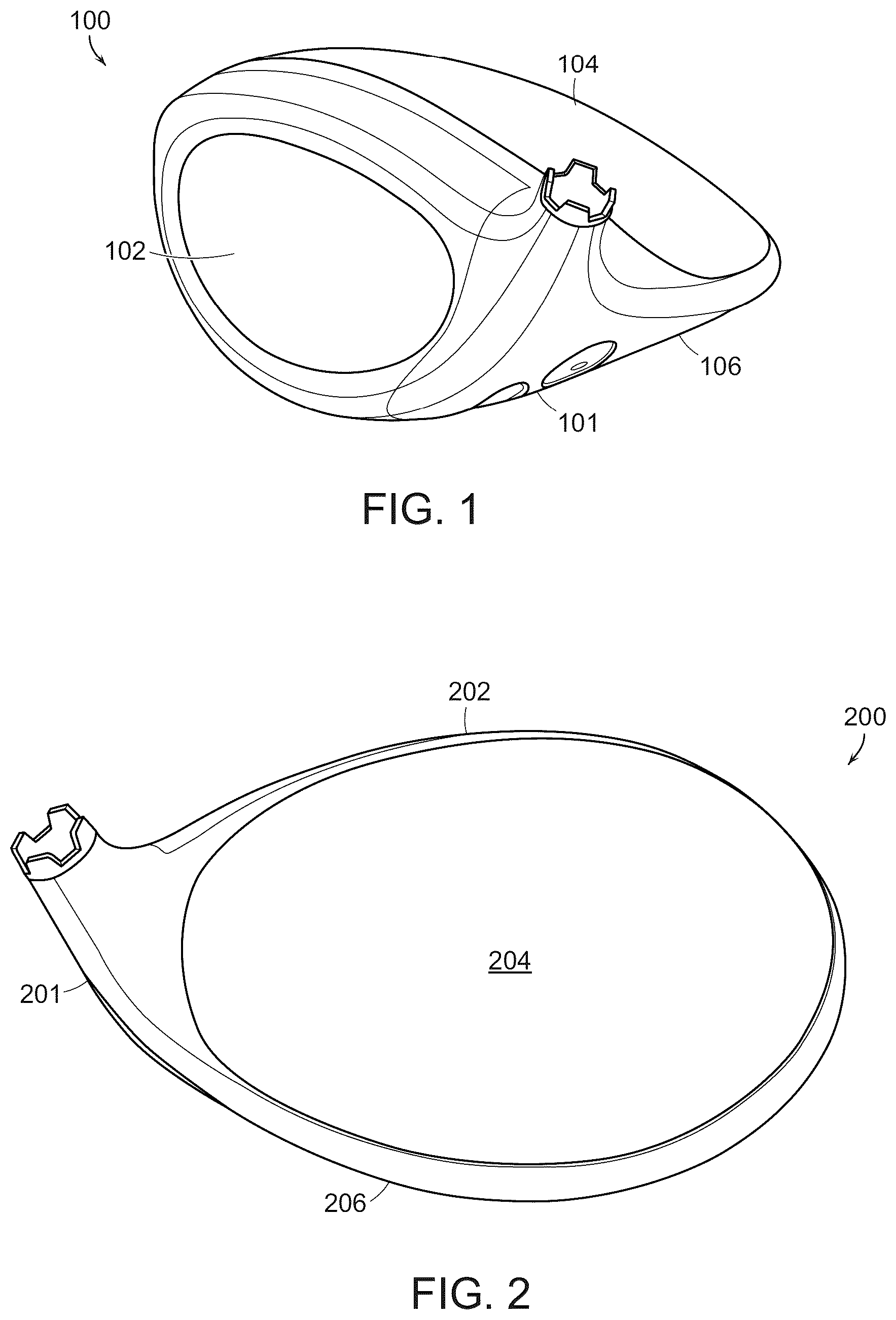 Patent US12102889 Figure 1 – Multi-material golf club head