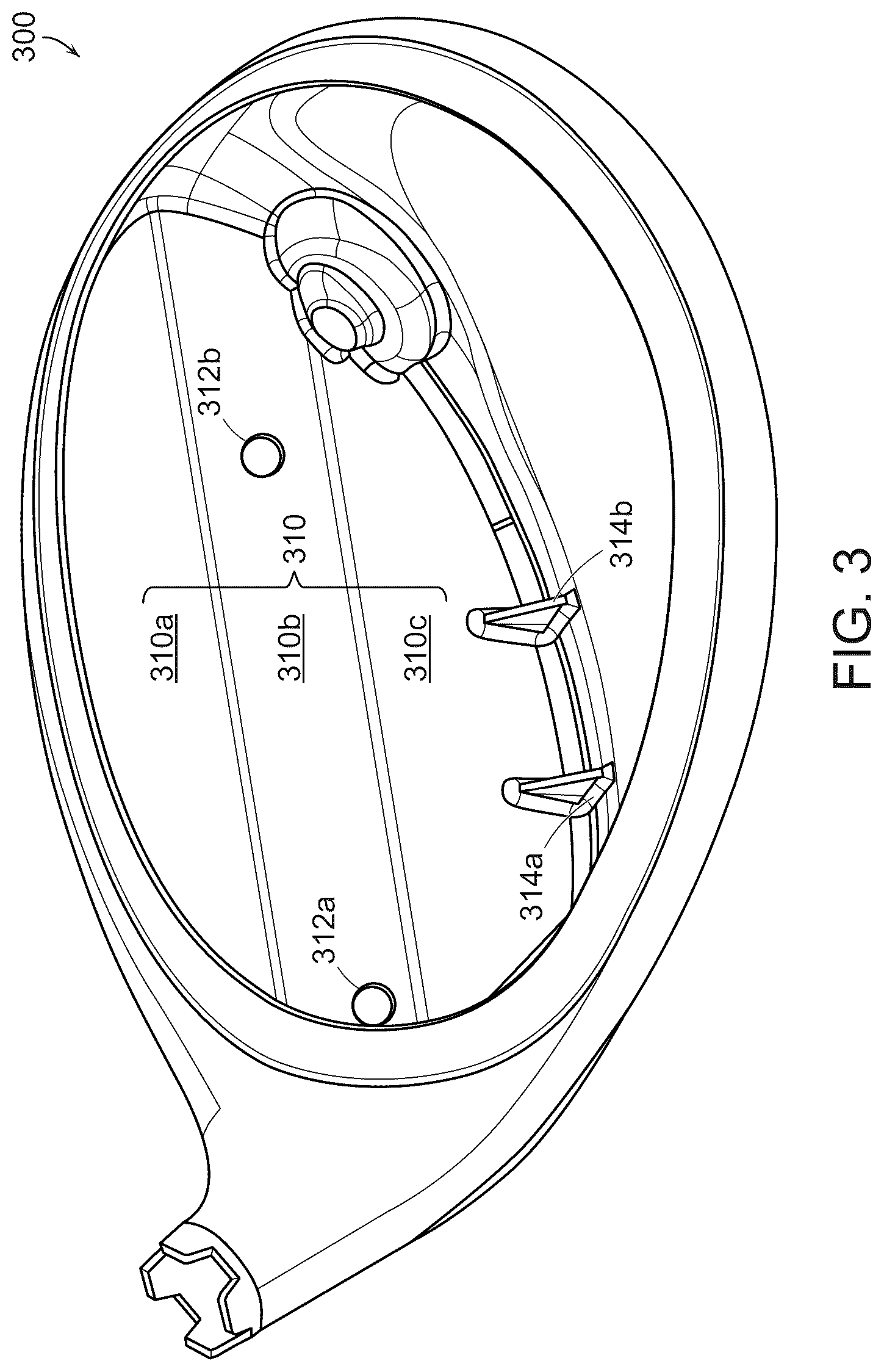 Patent US12102889 Figure 2 – Multi-material golf club head
