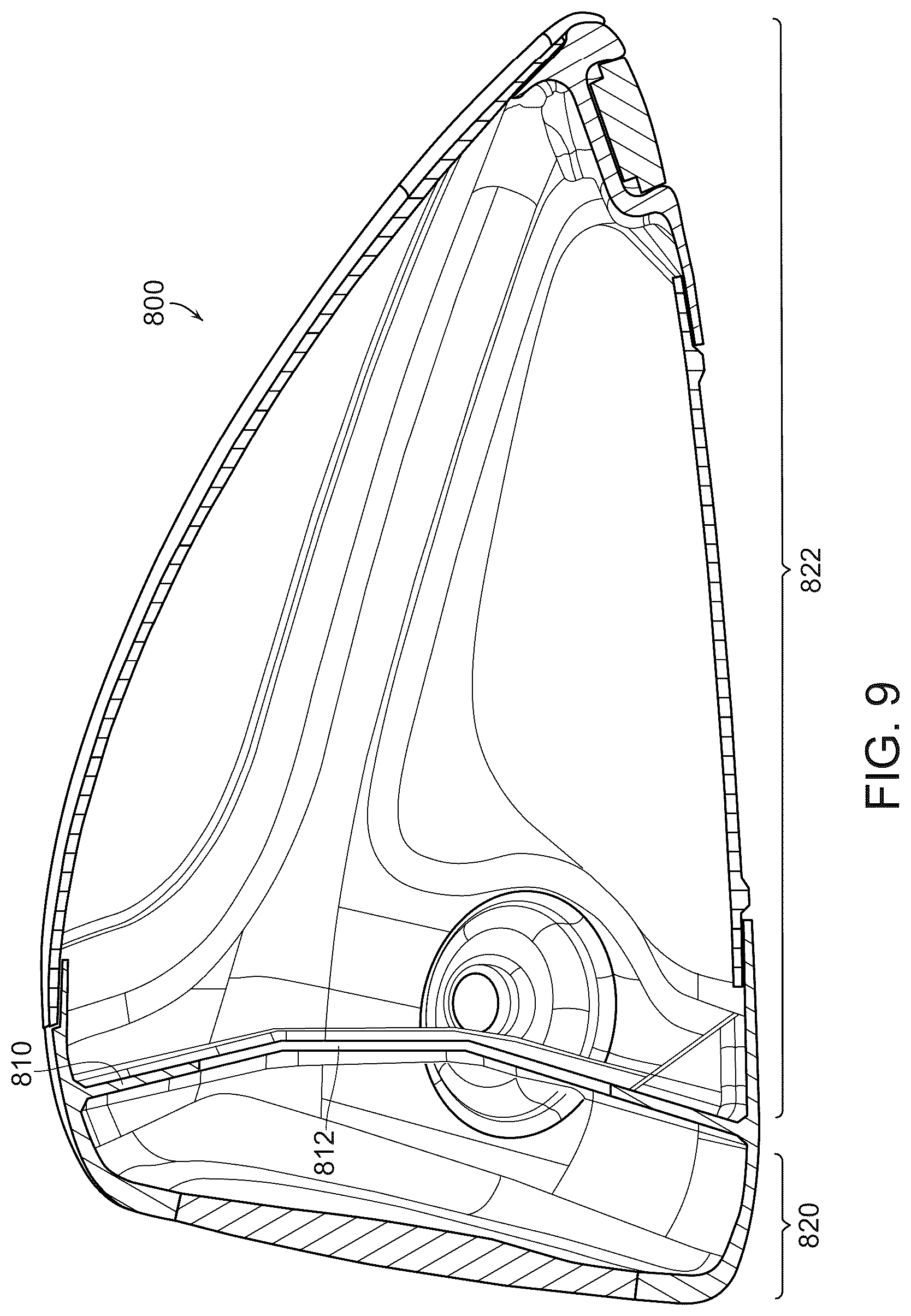 Patent US12102889 Figure 8 – Multi-material golf club head
