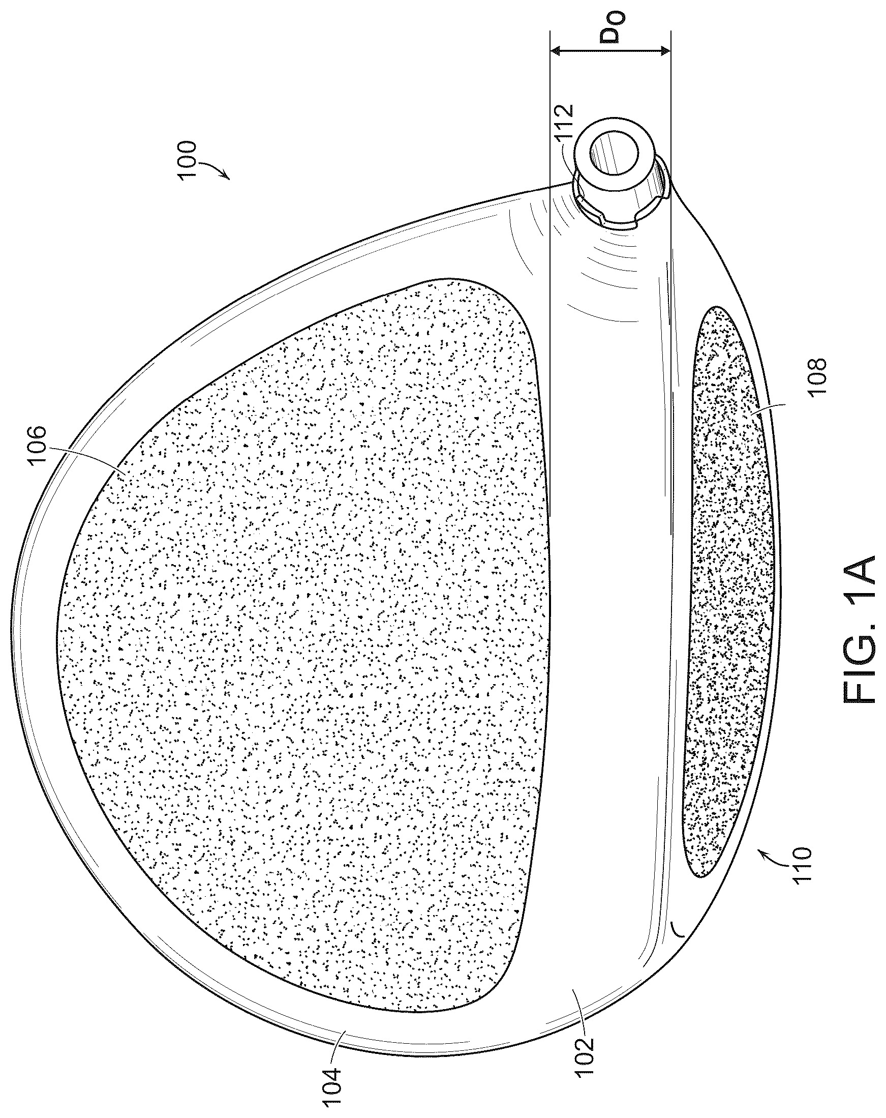 Patent US12102890 Figure 1 – Golf club having a low modulus crown