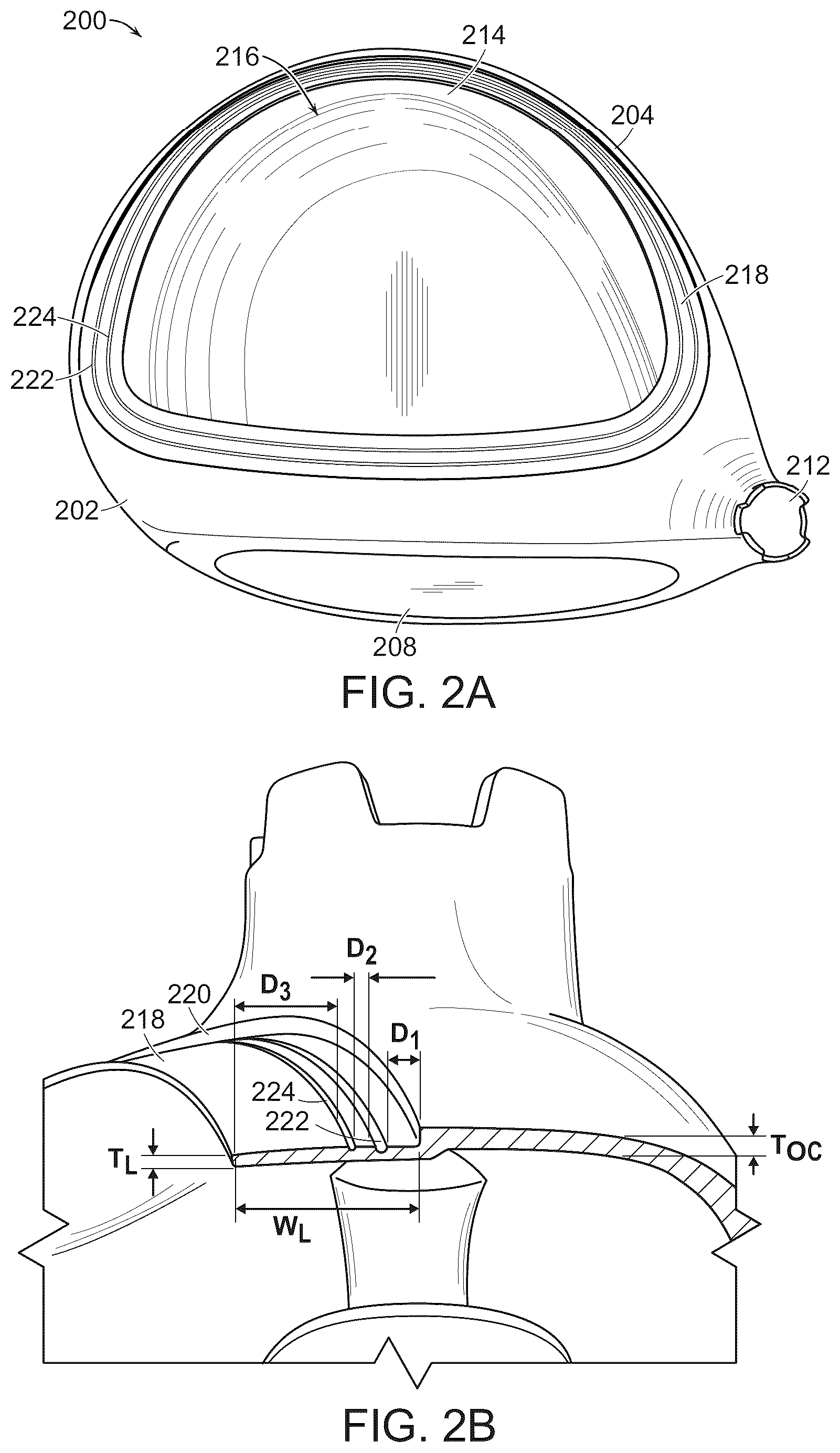 Patent US12102890 Figure 9 – Golf club having a low modulus crown