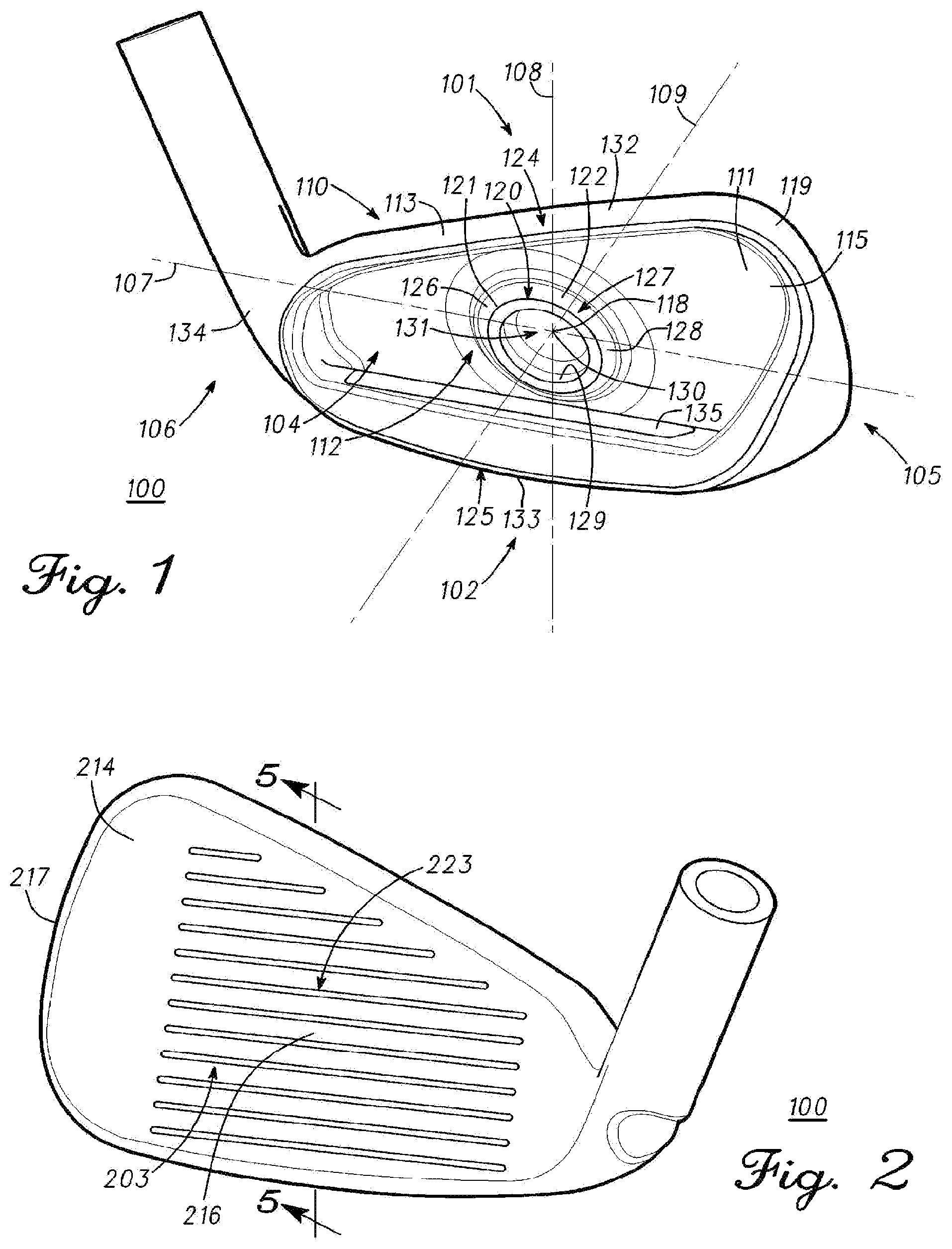 Patent US12102892 Figure 1 – Club heads having reinforced club head faces and related methods