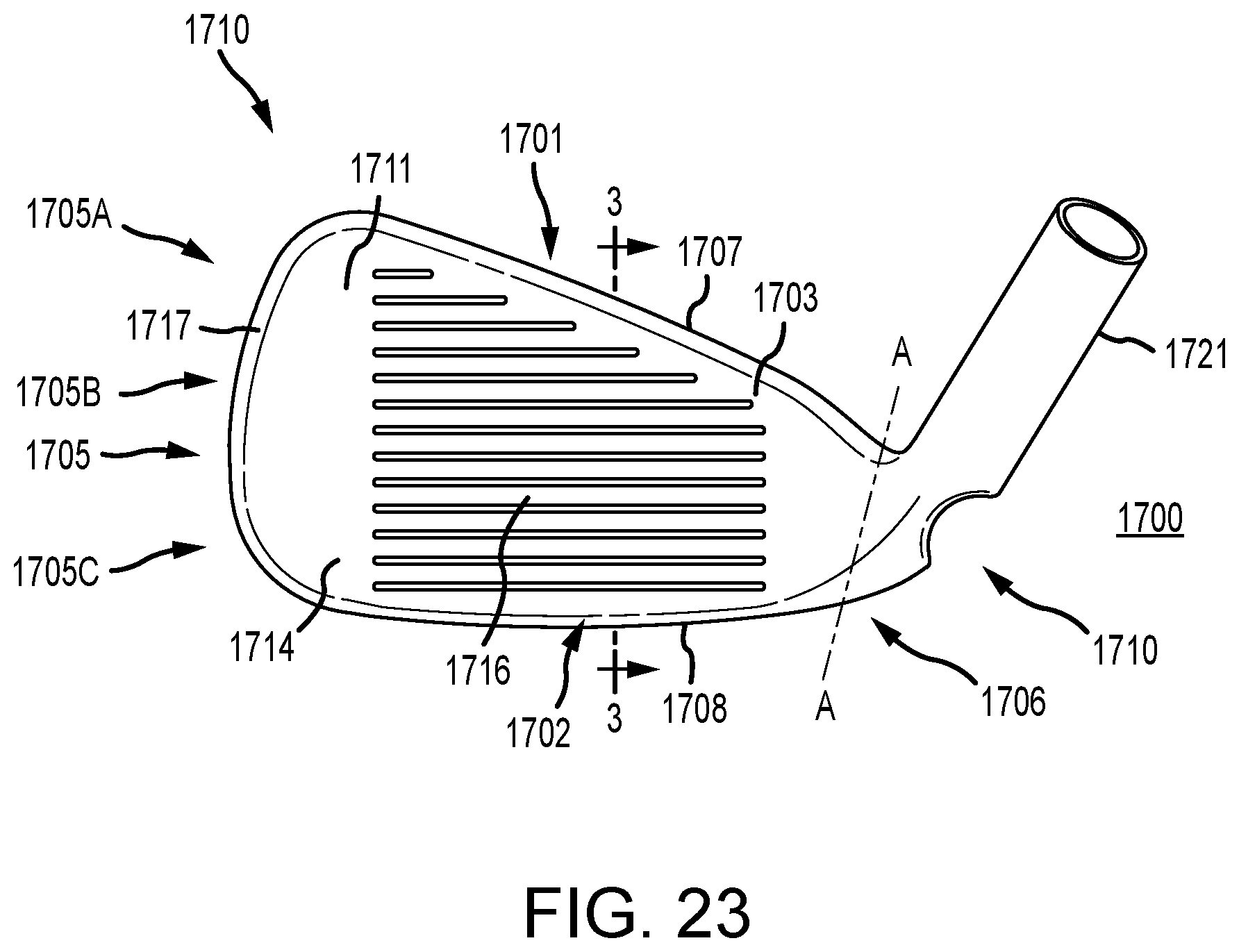 Patent US12102892 Figure 13 – Club heads having reinforced club head faces and related methods