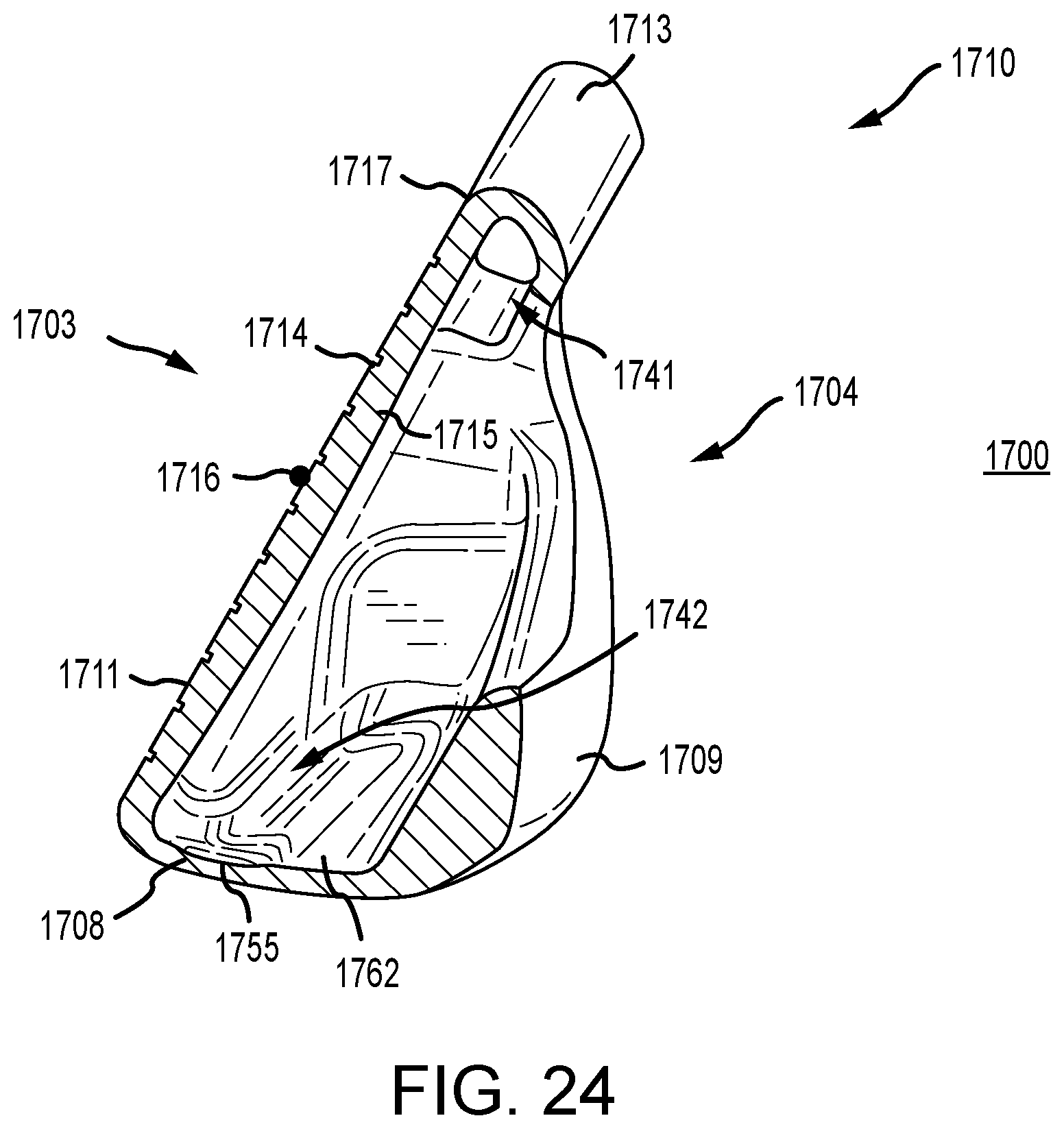 Patent US12102892 Figure 14 – Club heads having reinforced club head faces and related methods