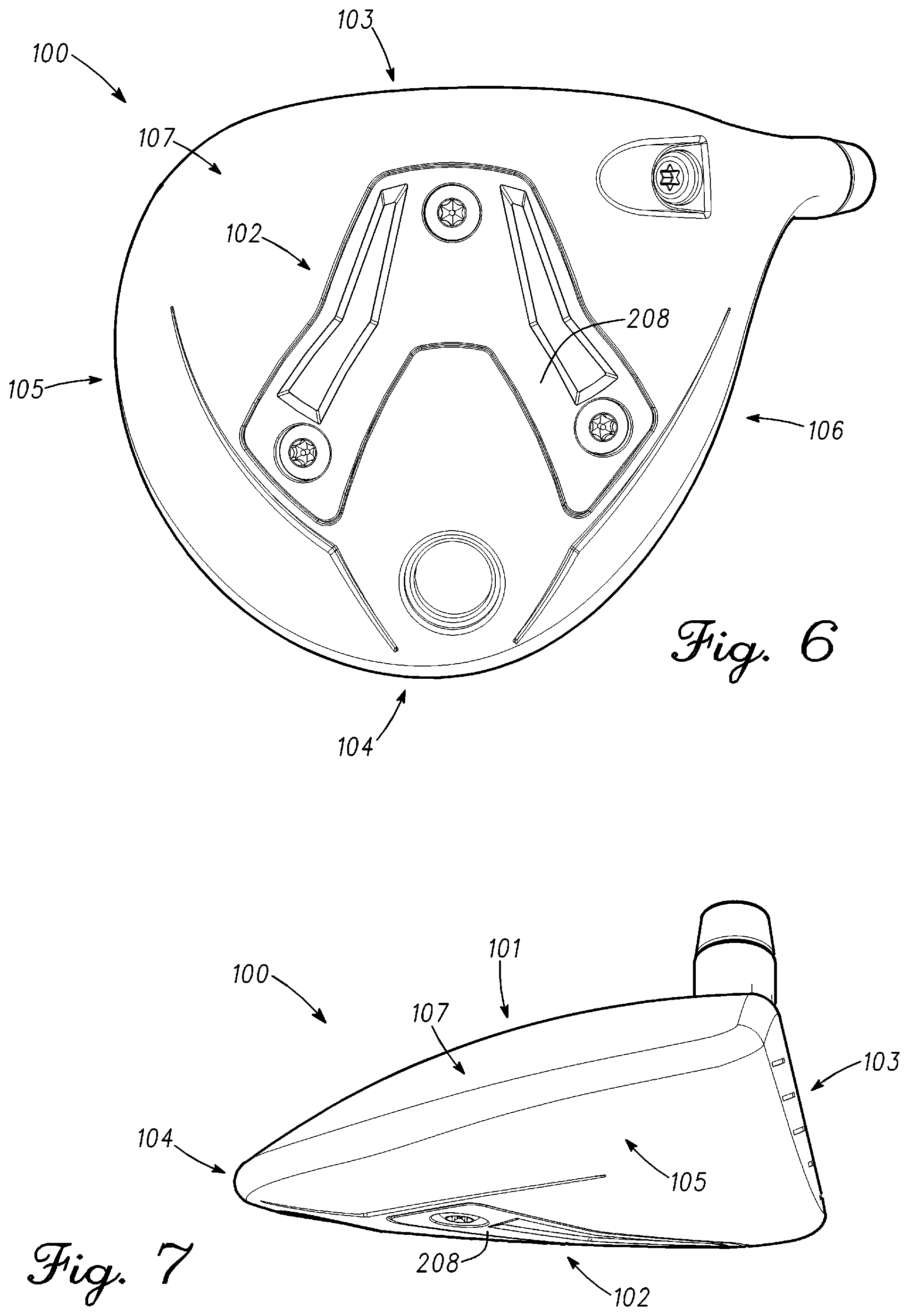 Patent US12102898 Figure 4 – Club head with sole mass element and related method