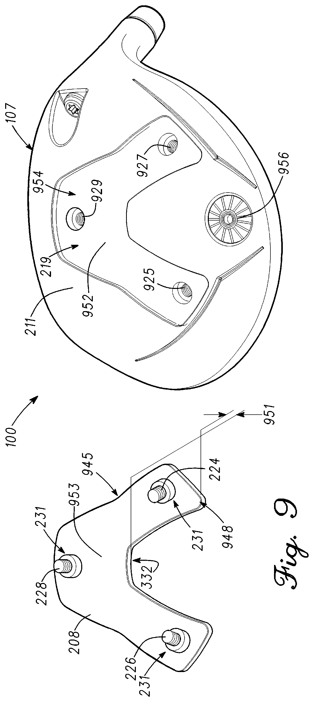 Patent US12102898 Figure 6 – Club head with sole mass element and related method