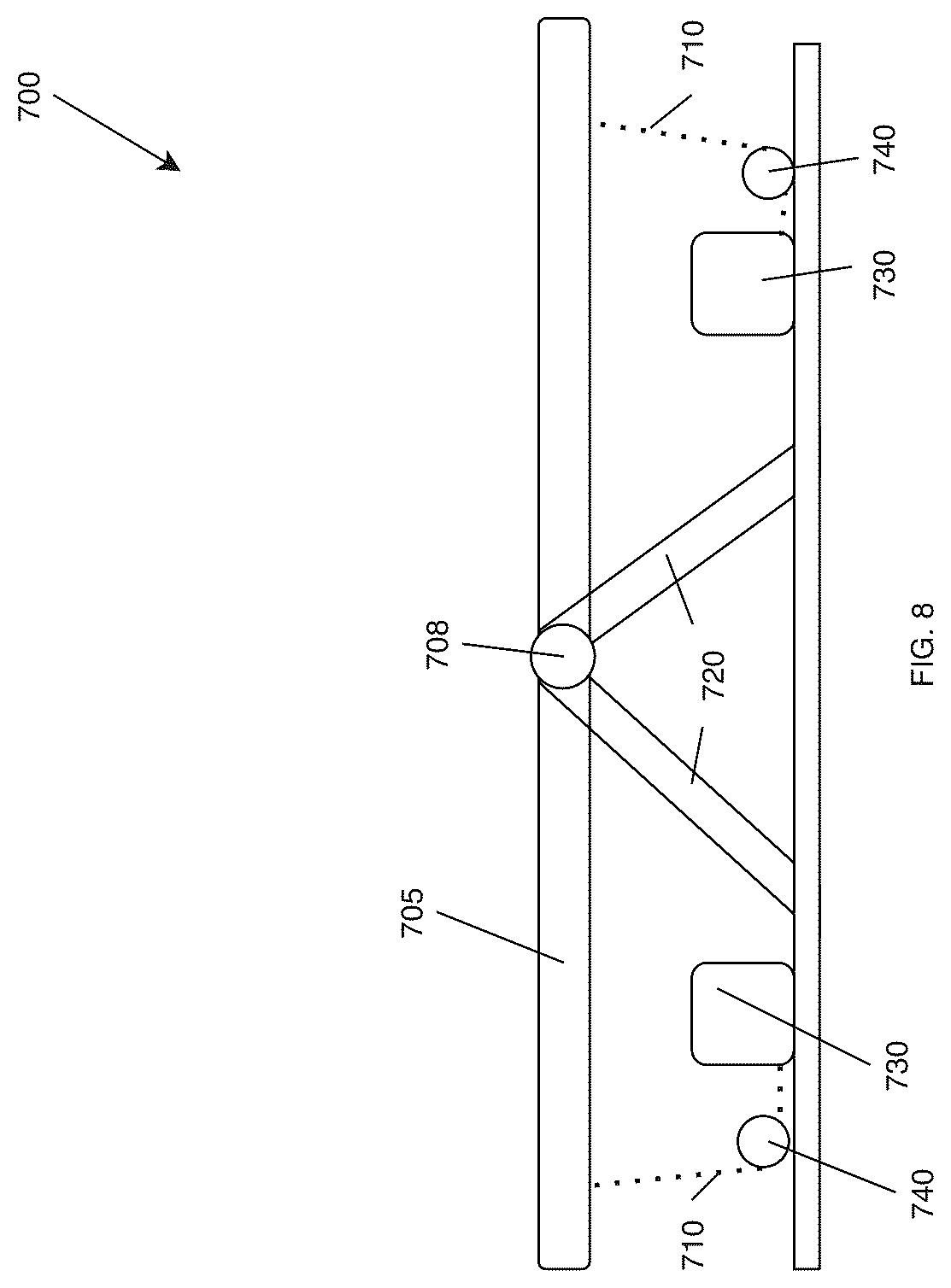 Patent US12102903 Figure 8 – Ambulation simulation systems, terrain simulation systems, treadmill systems, and related systems and methods