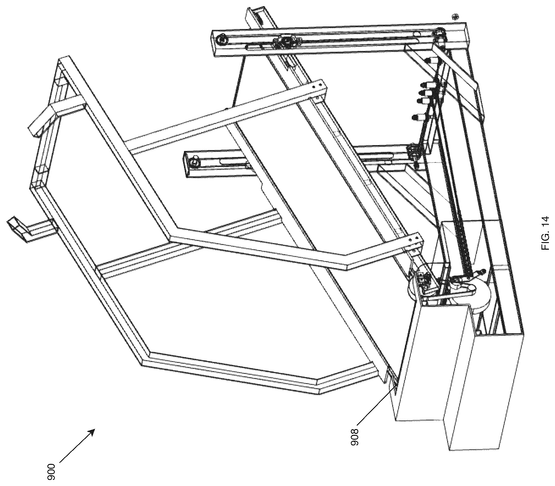 Patent US12102903 Figure 13 – Ambulation simulation systems, terrain simulation systems, treadmill systems, and related systems and methods