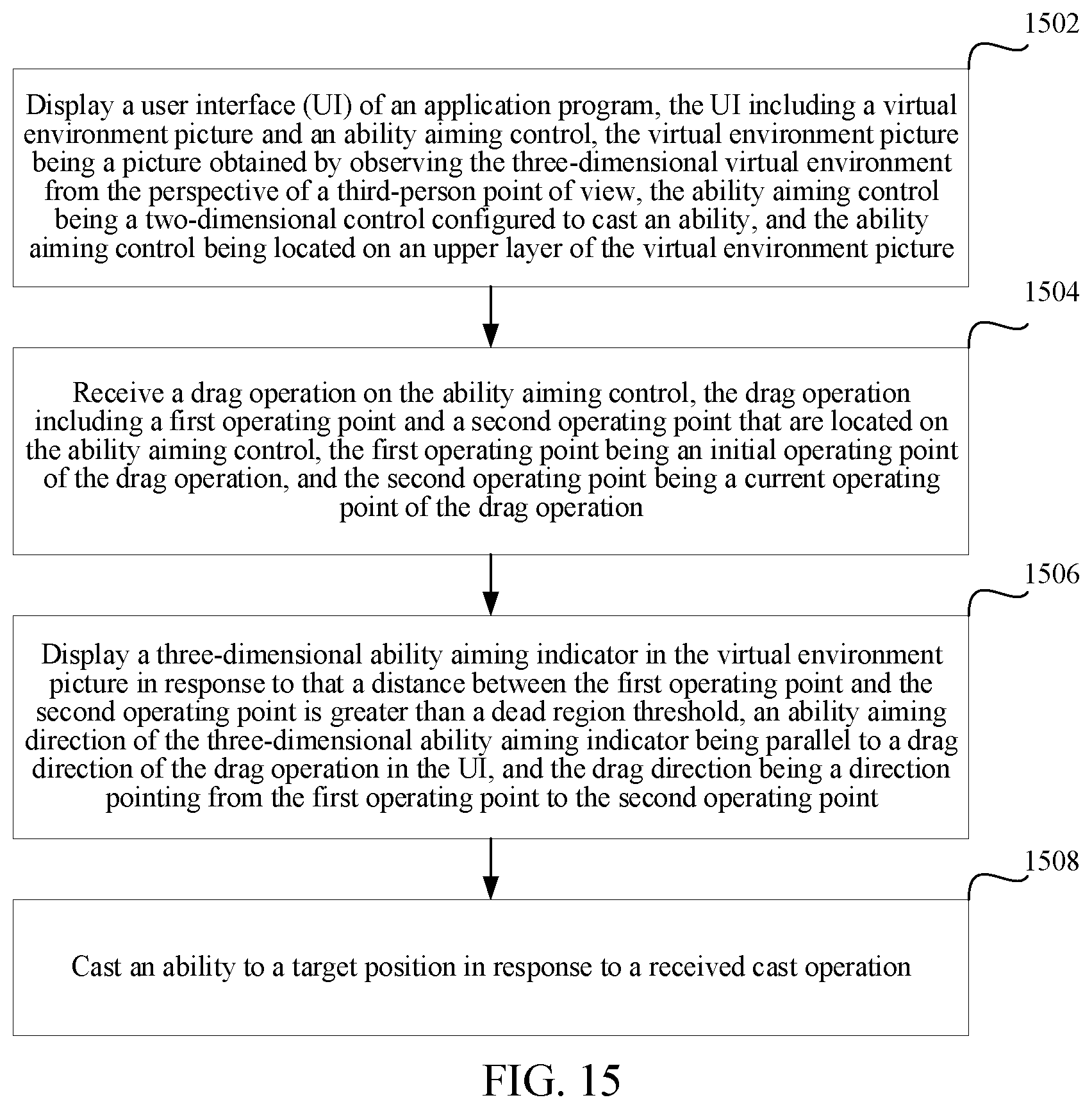 Patent US12102916 Figure 13 – Ability aiming method and apparatus in three-dimensional virtual environment, device, and storage medium