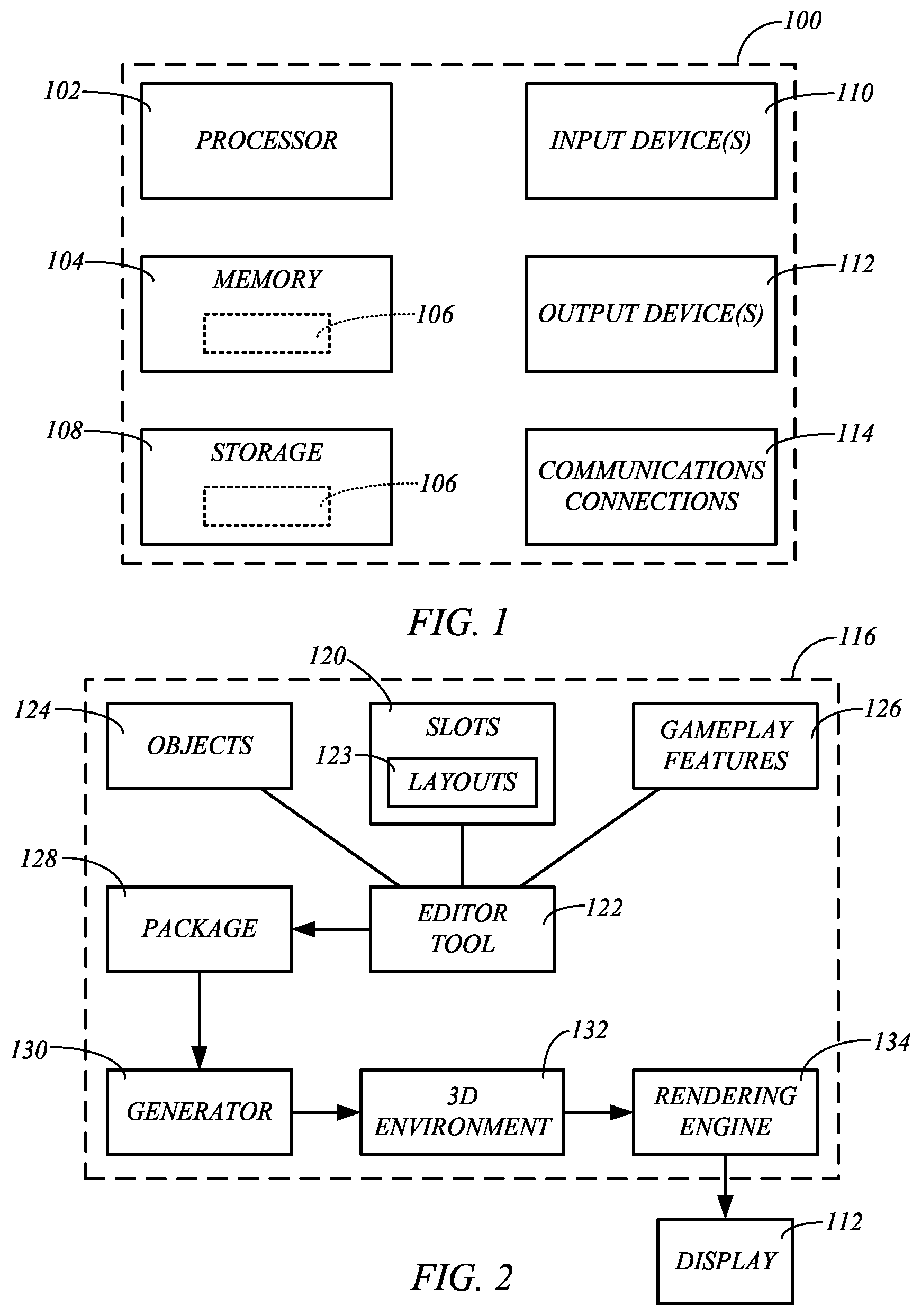 Patent US12102920 Figure 1 – Dynamic 3D environment generation