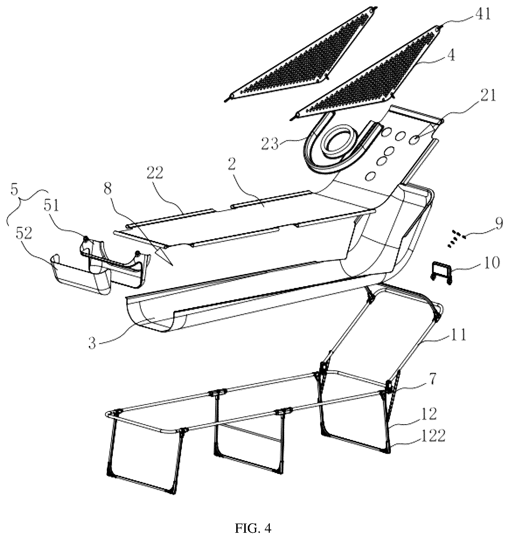 Patent US12102930 Figure 4 – Ball pitching device