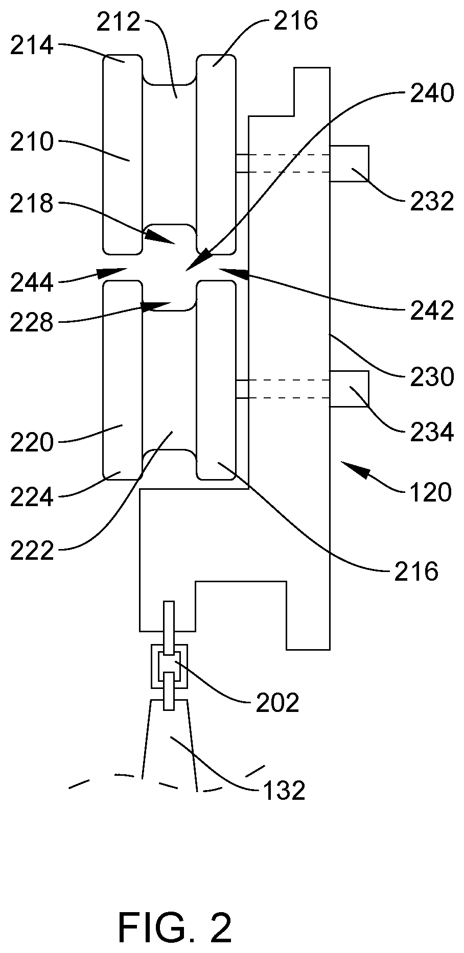 Patent US12102931 Figure 2 – Zip line system with turns and method of use