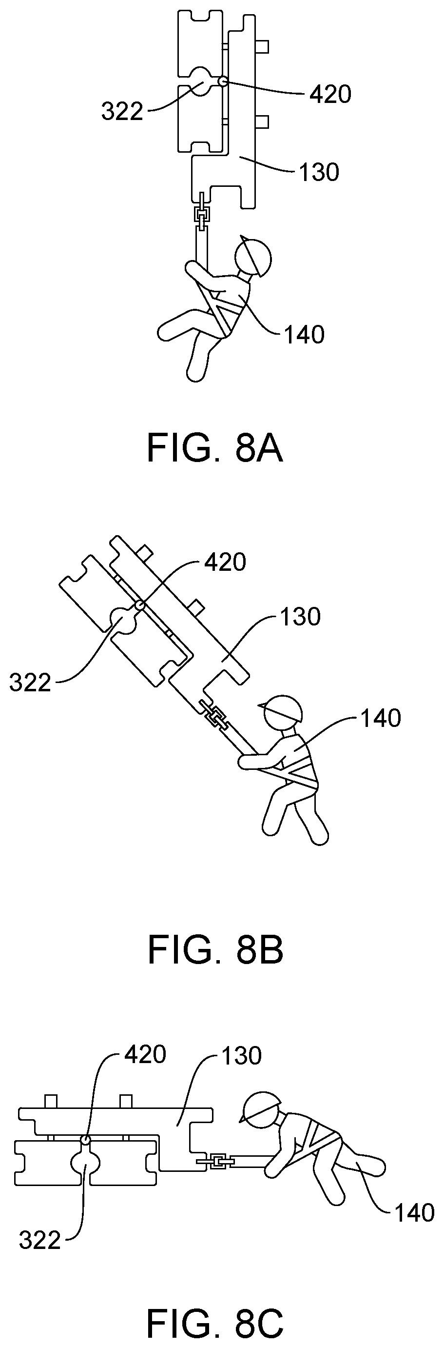 Patent US12102931 Figure 12 – Zip line system with turns and method of use