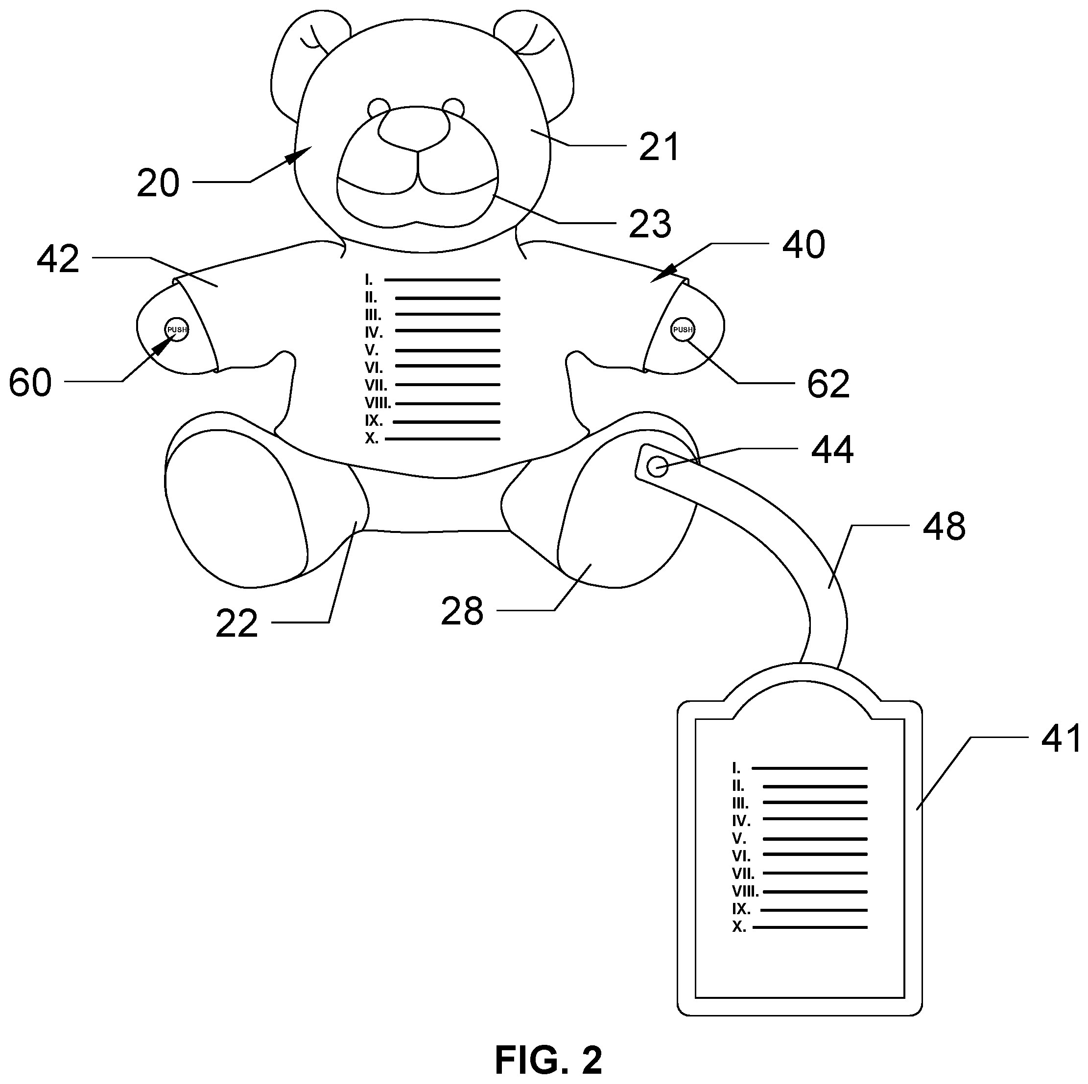 Patent US12102934 Figure 2 – Religious speaking teddy bear