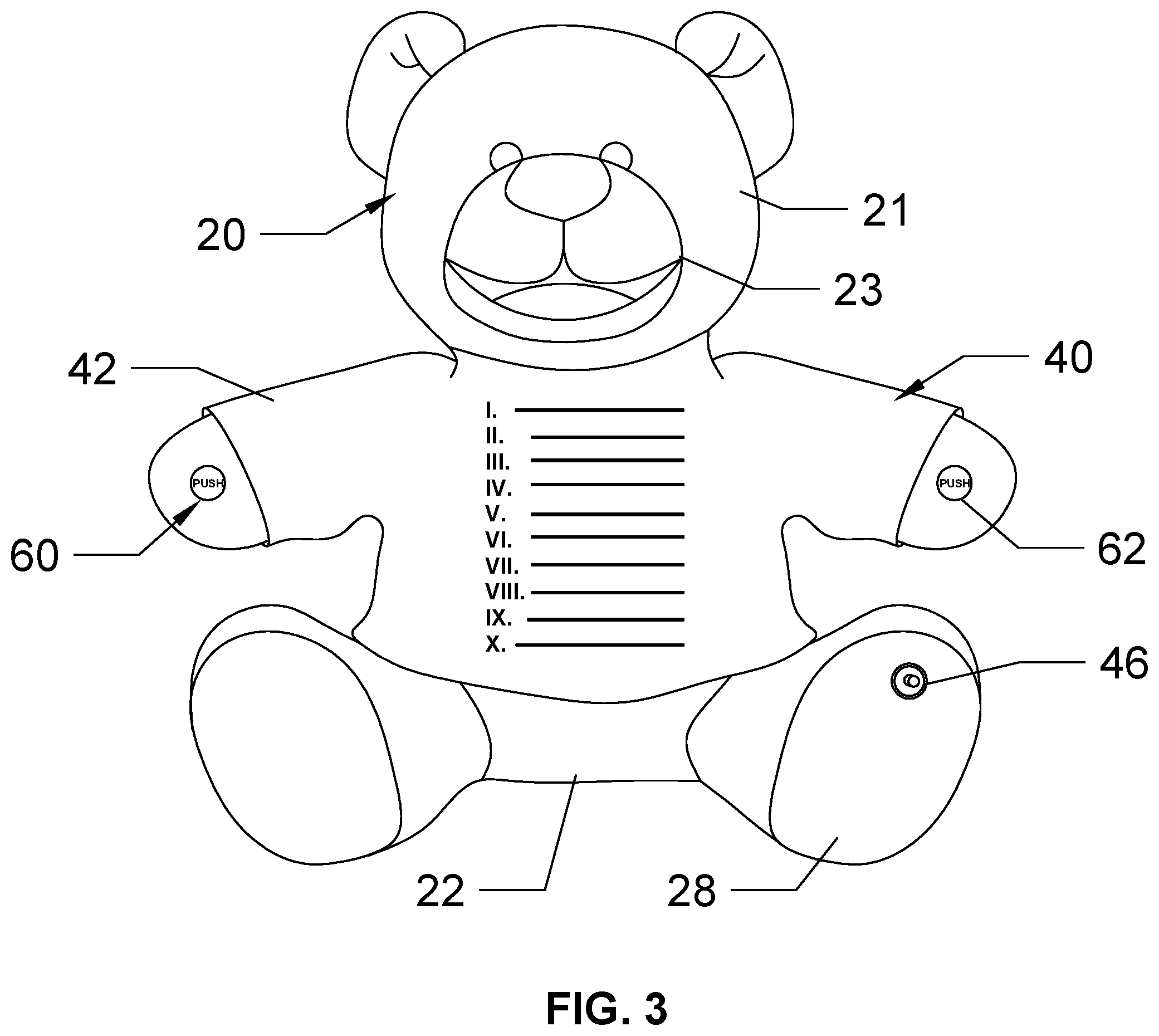 Patent US12102934 Figure 3 – Religious speaking teddy bear