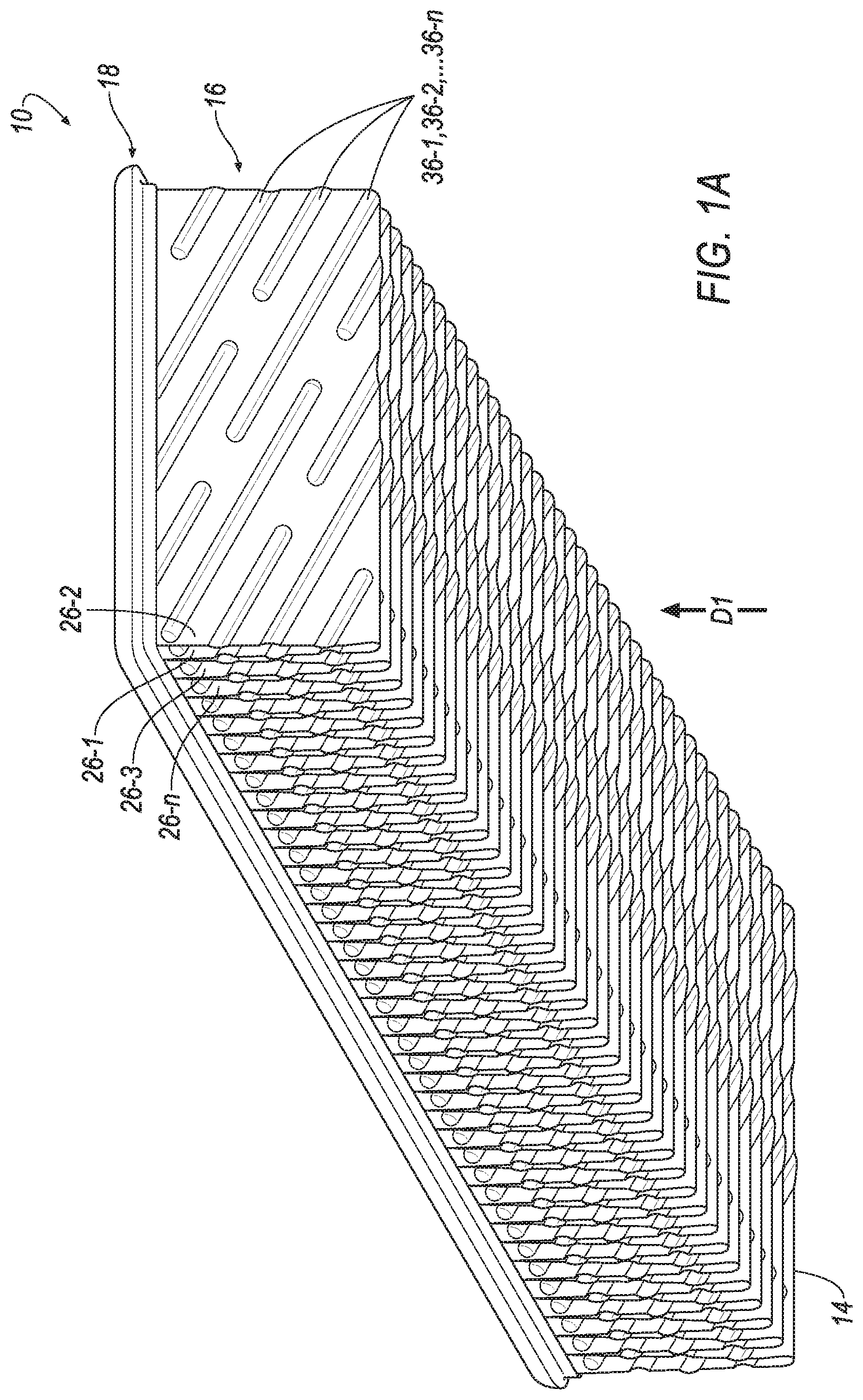 Patent US12102949 Figure 1 – Filter media having angled embossments