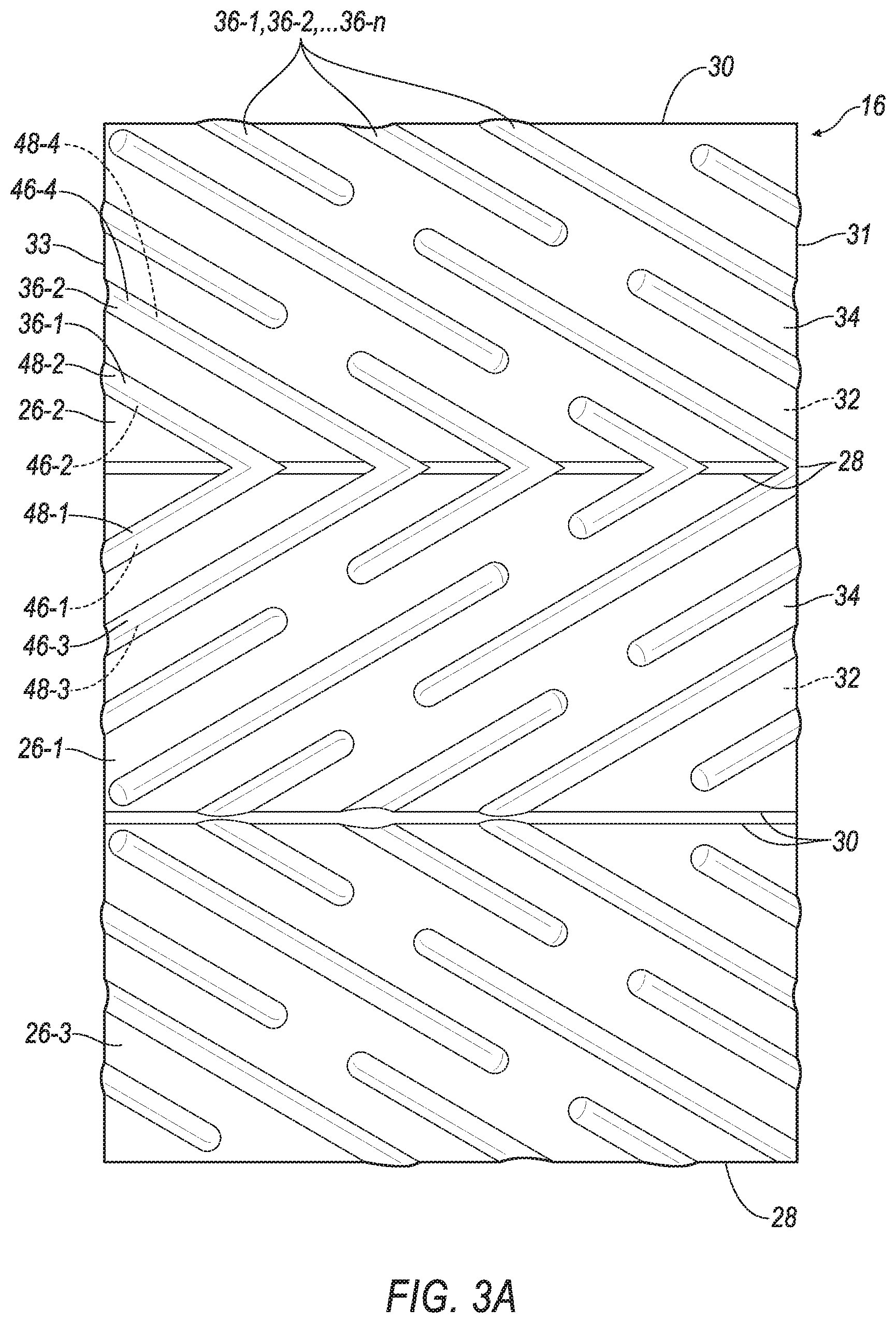 Patent US12102949 Figure 4 – Filter media having angled embossments