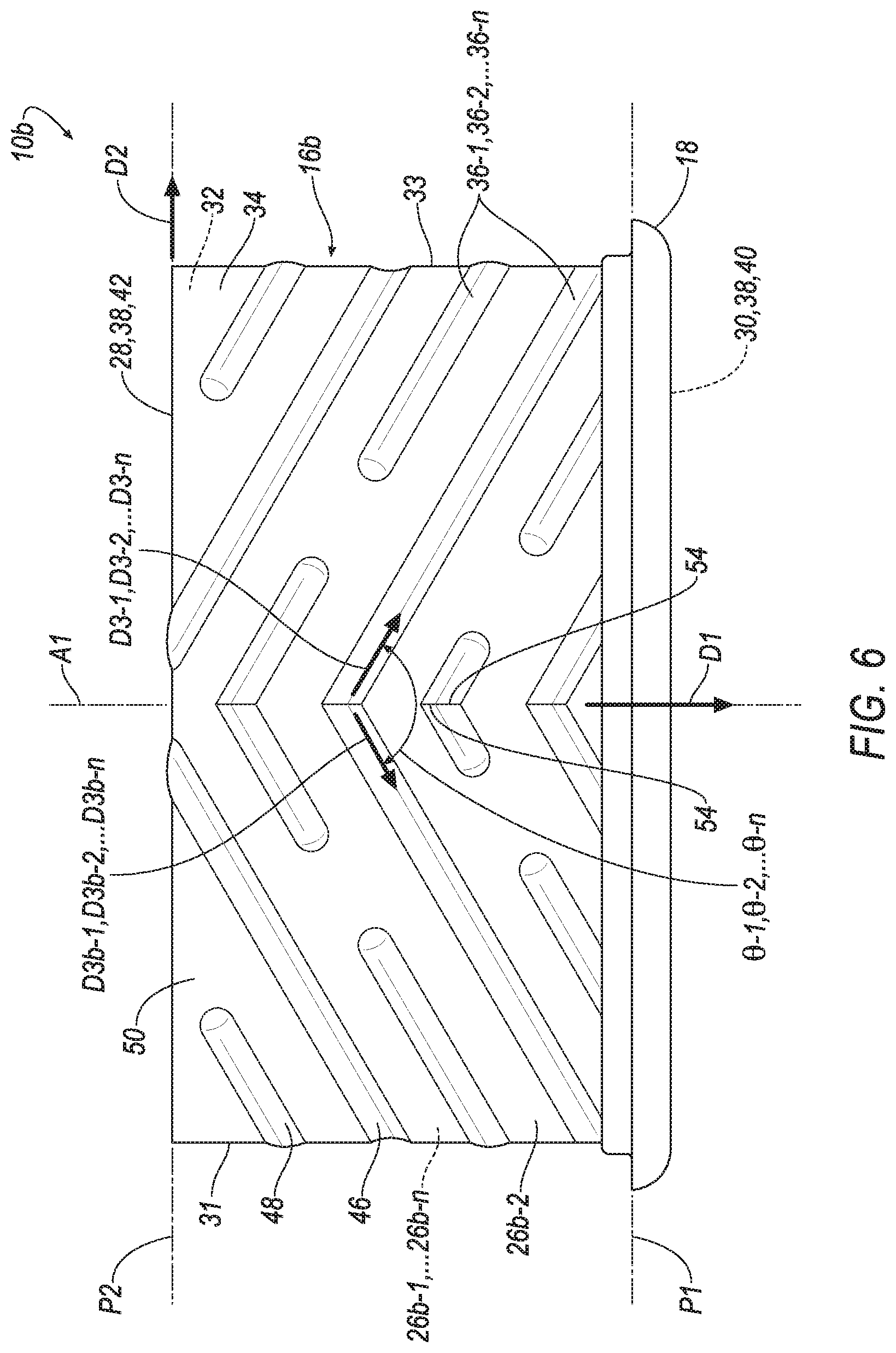 Patent US12102949 Figure 8 – Filter media having angled embossments