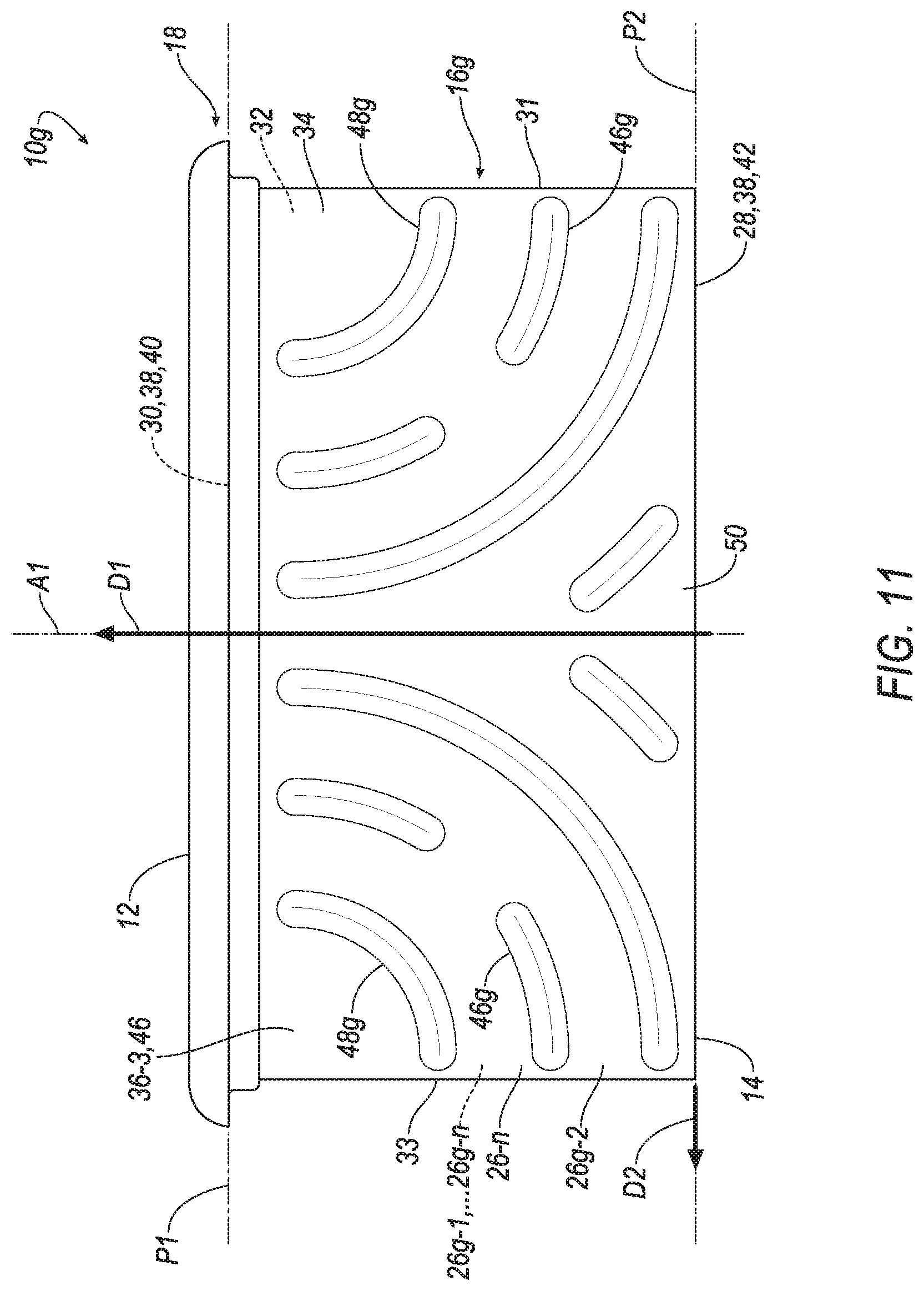 Patent US12102949 Figure 13 – Filter media having angled embossments