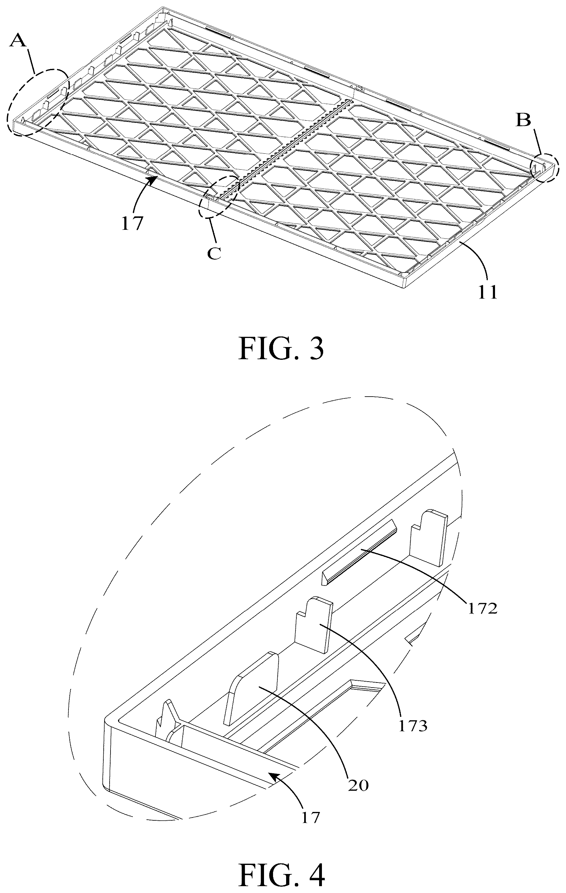 Patent US12102950 Figure 3 – Foldable filter housing for air conditioning