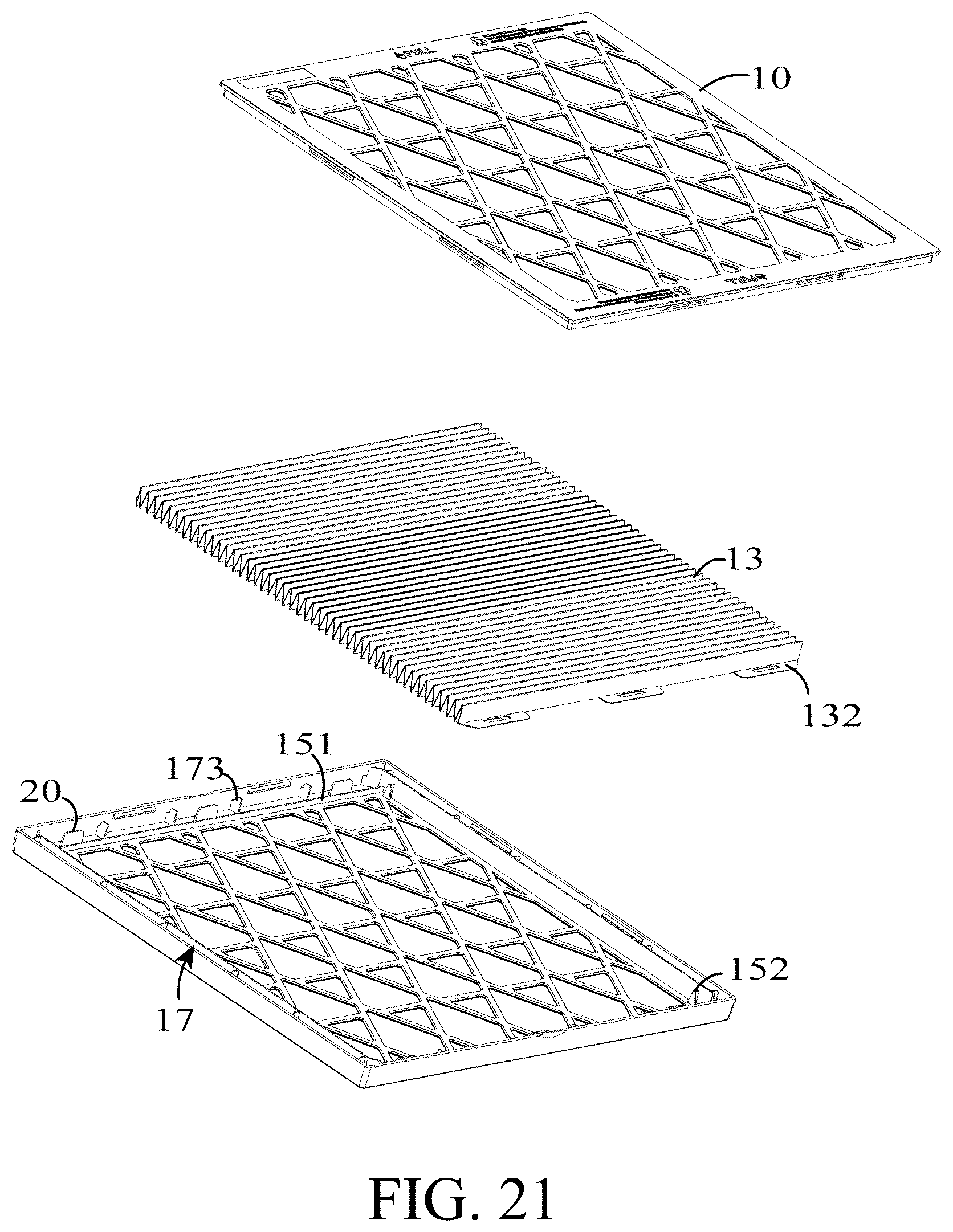 Patent US12102950 Figure 12 – Foldable filter housing for air conditioning