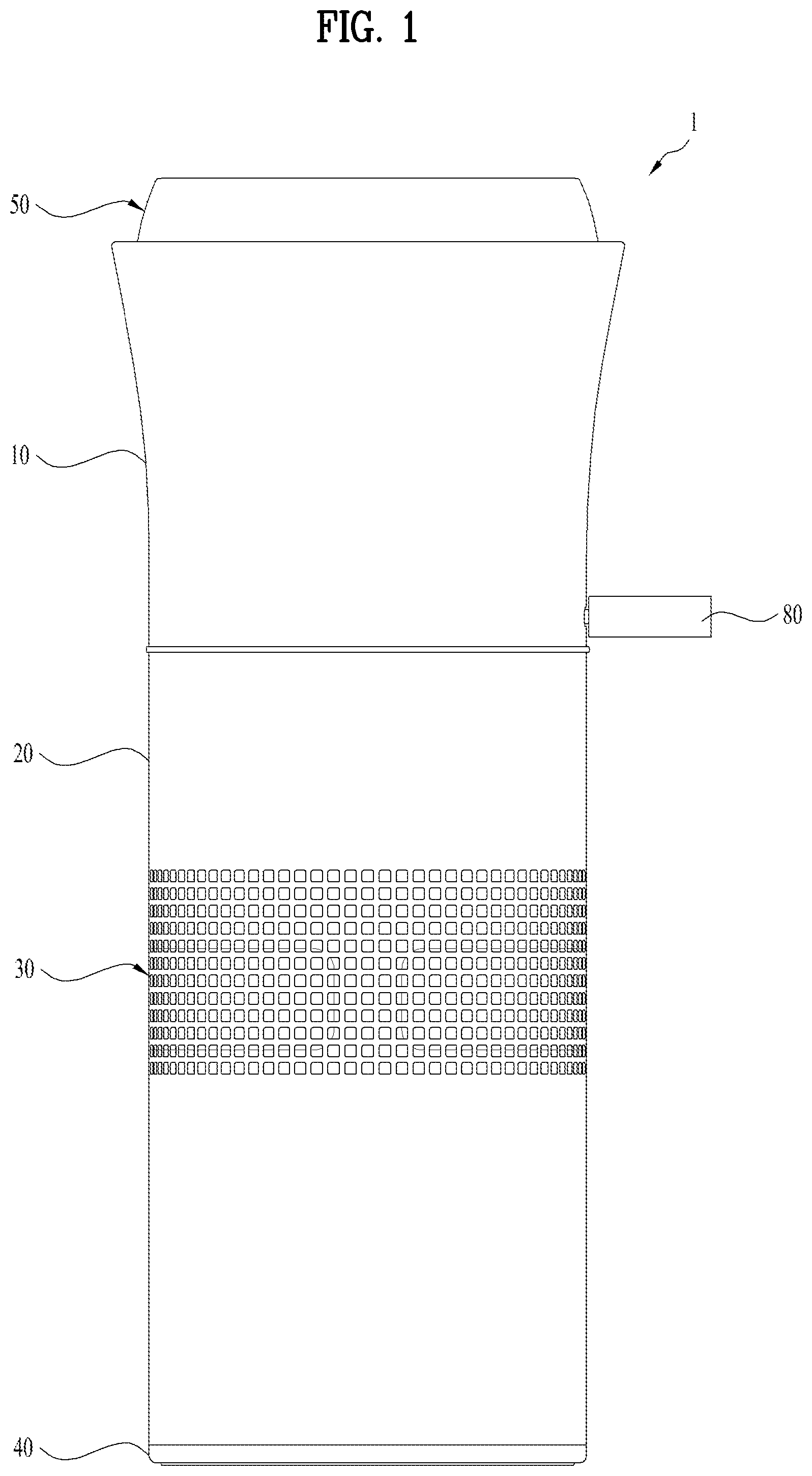 Patent US12102951 Figure 1 – Air cleaner