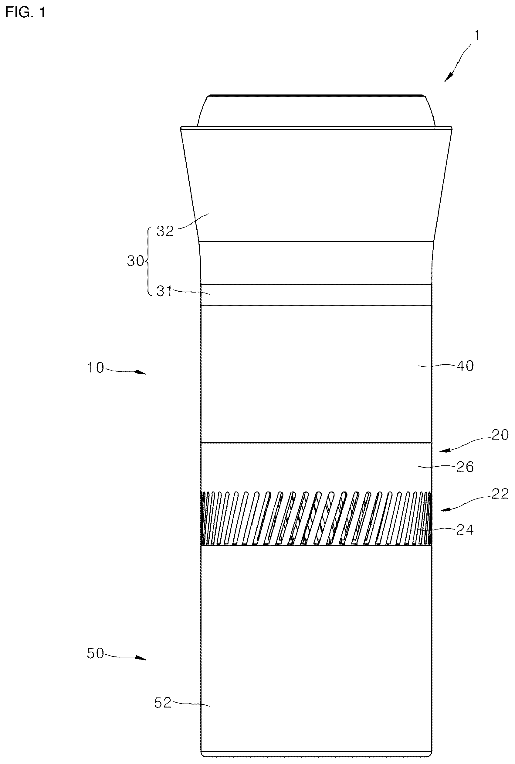 Patent US12102952 Figure 1 – Portable air purifier