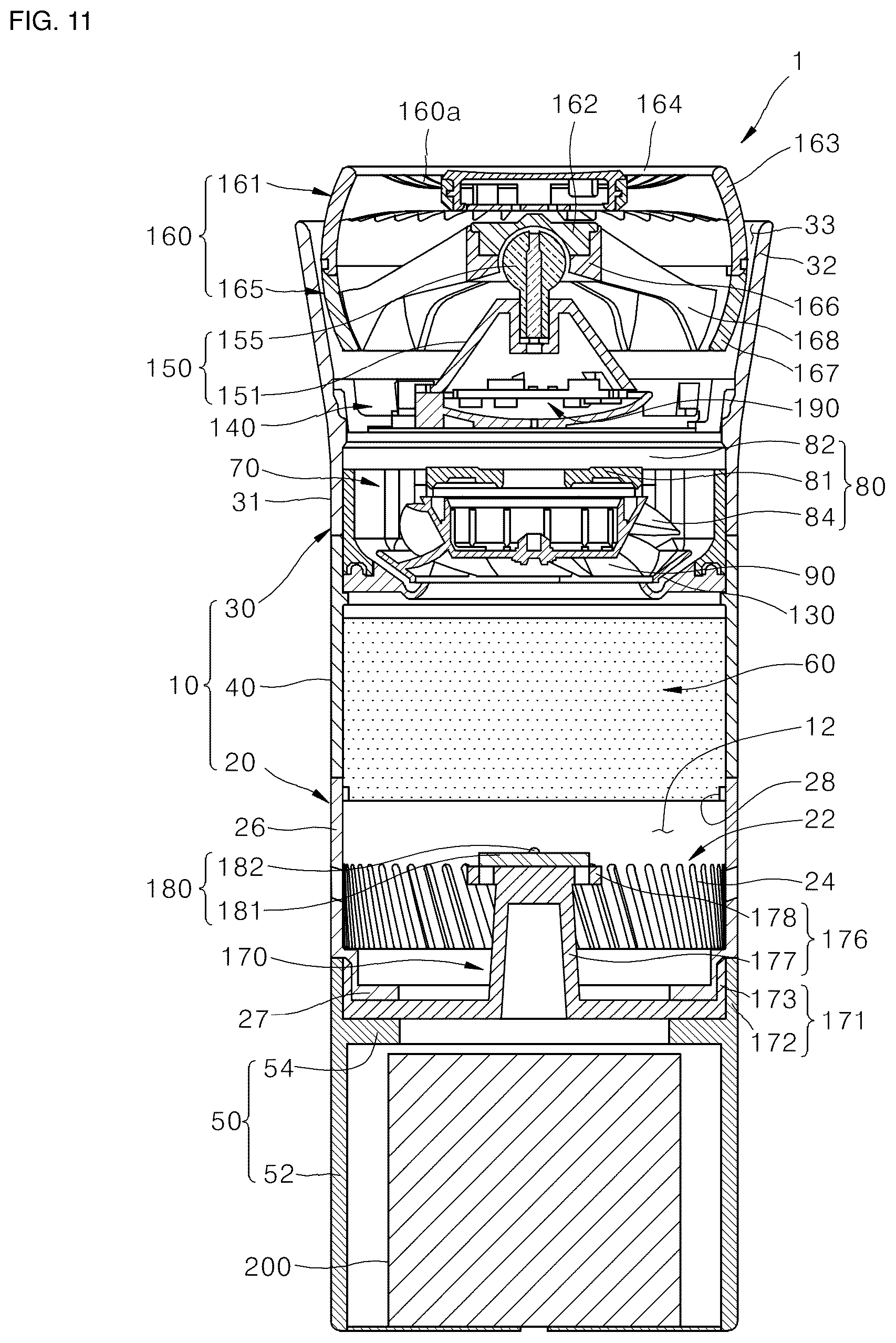Patent US12102952 Figure 8 – Portable air purifier
