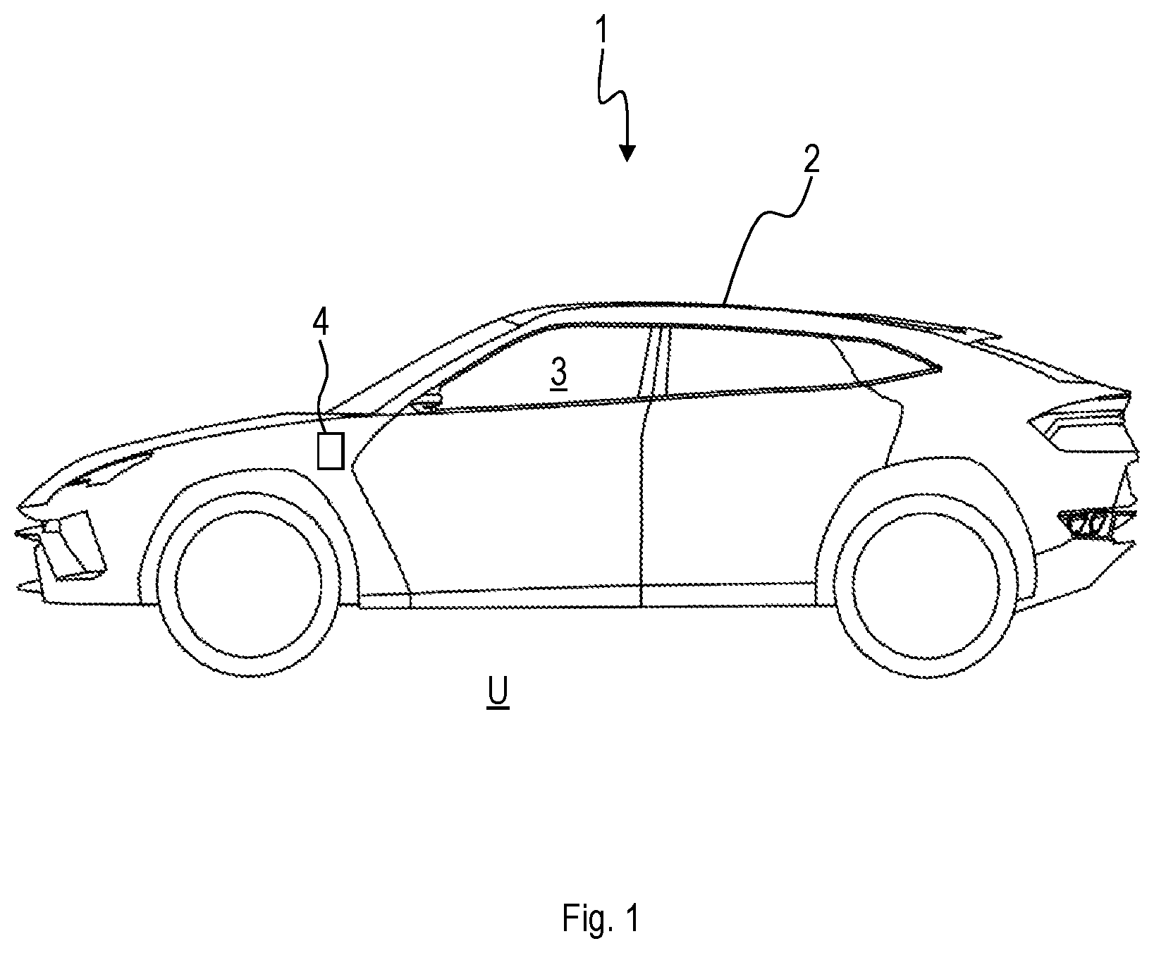 Patent US12102957 — Device for the combined reduction of the carbon dioxide and water or moisture content, motor vehicle, and method — Figure 1