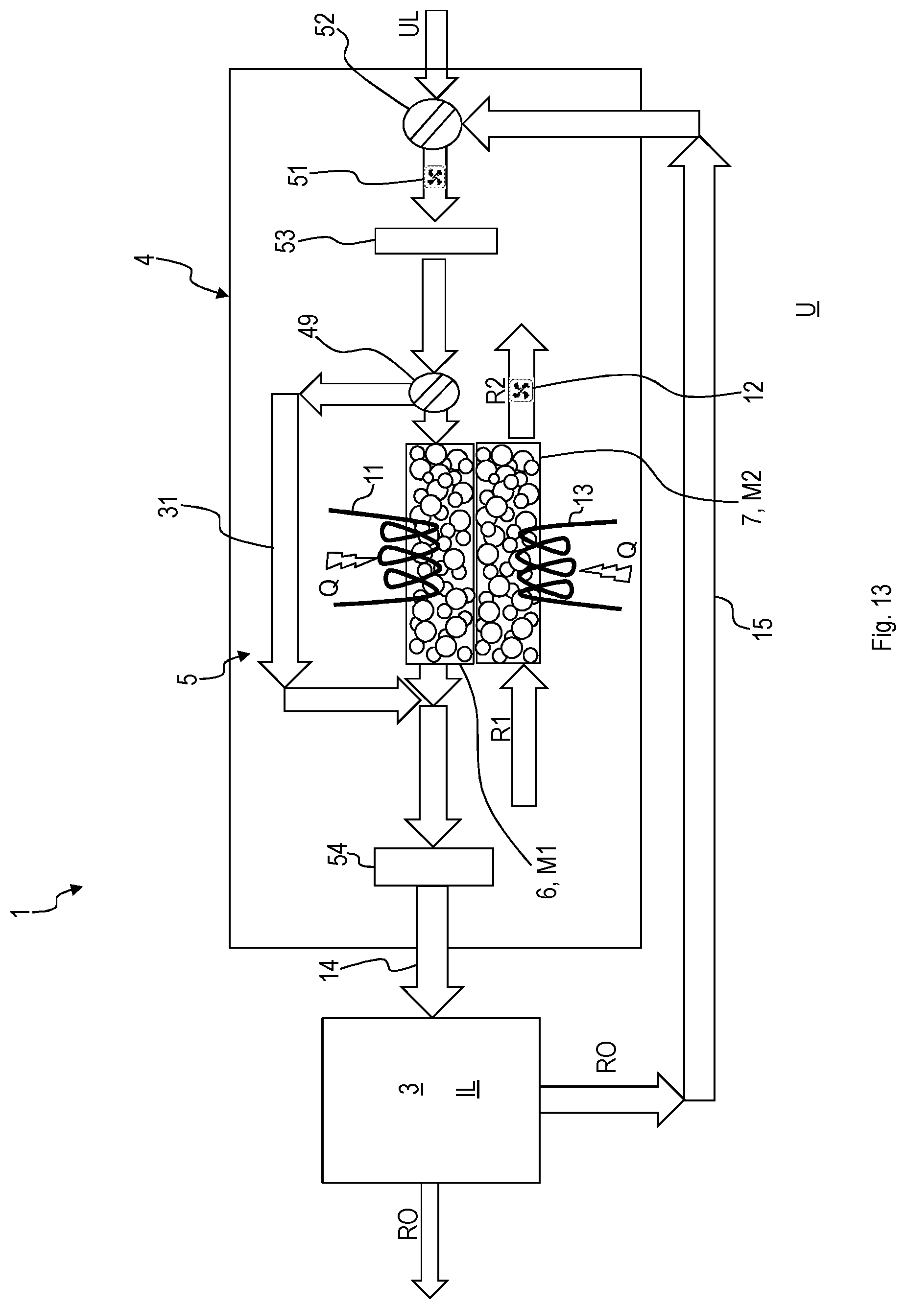 Patent US12102957 Figure 13 – Device for the combined reduction of the carbon dioxide and water or moisture content, motor vehicle, and method