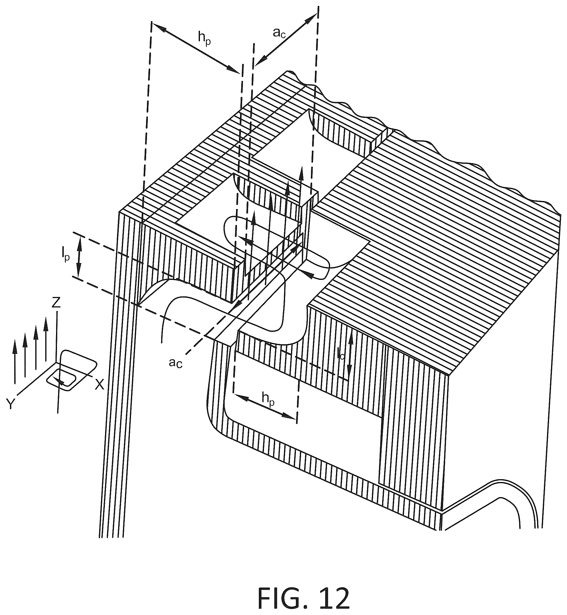 Patent US12102971 Figure 7 – Generator of a vortex braid broken up into a system of toroid vortices