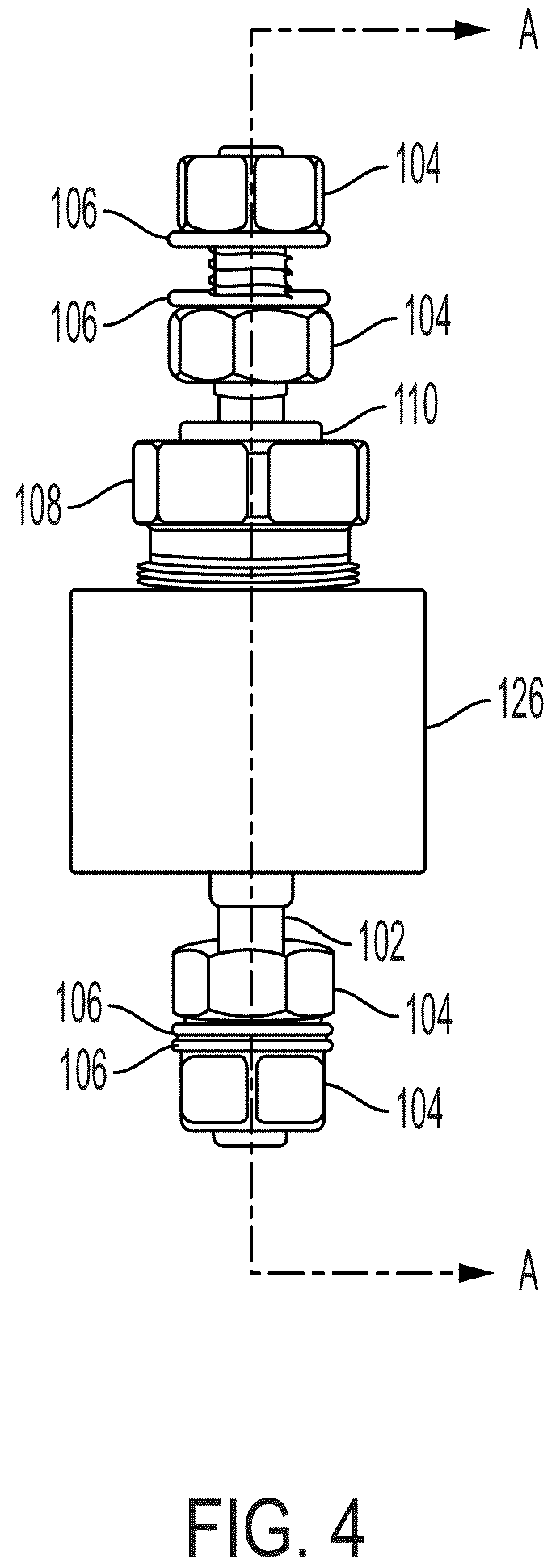 Patent US12102990 Figure 4 – Apparatus for an electric feedthrough suitable for use with various pressure vessels environments