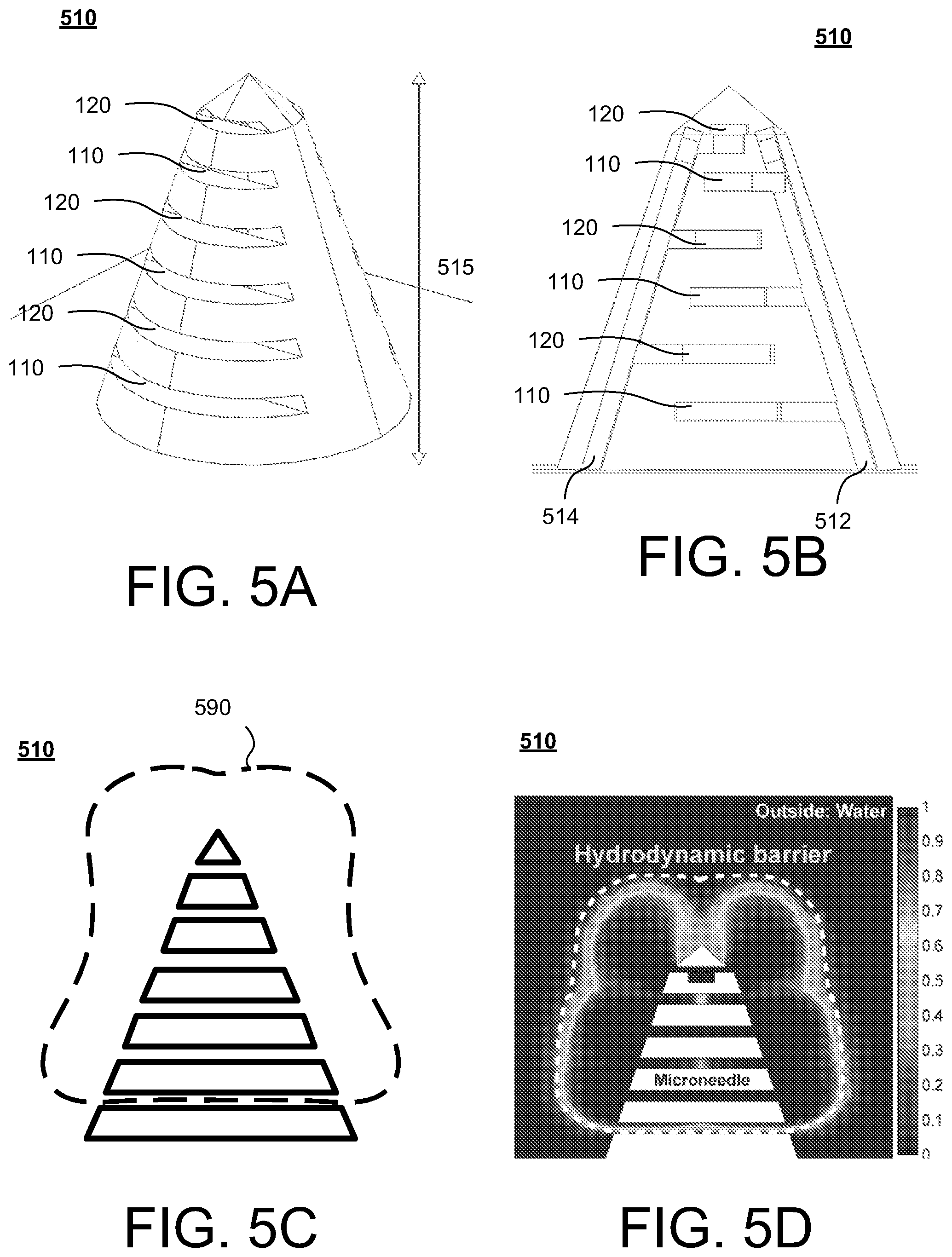 Patent US12103001 Figure 8 – Systems devices and methods providing hydrodynamic barriers
