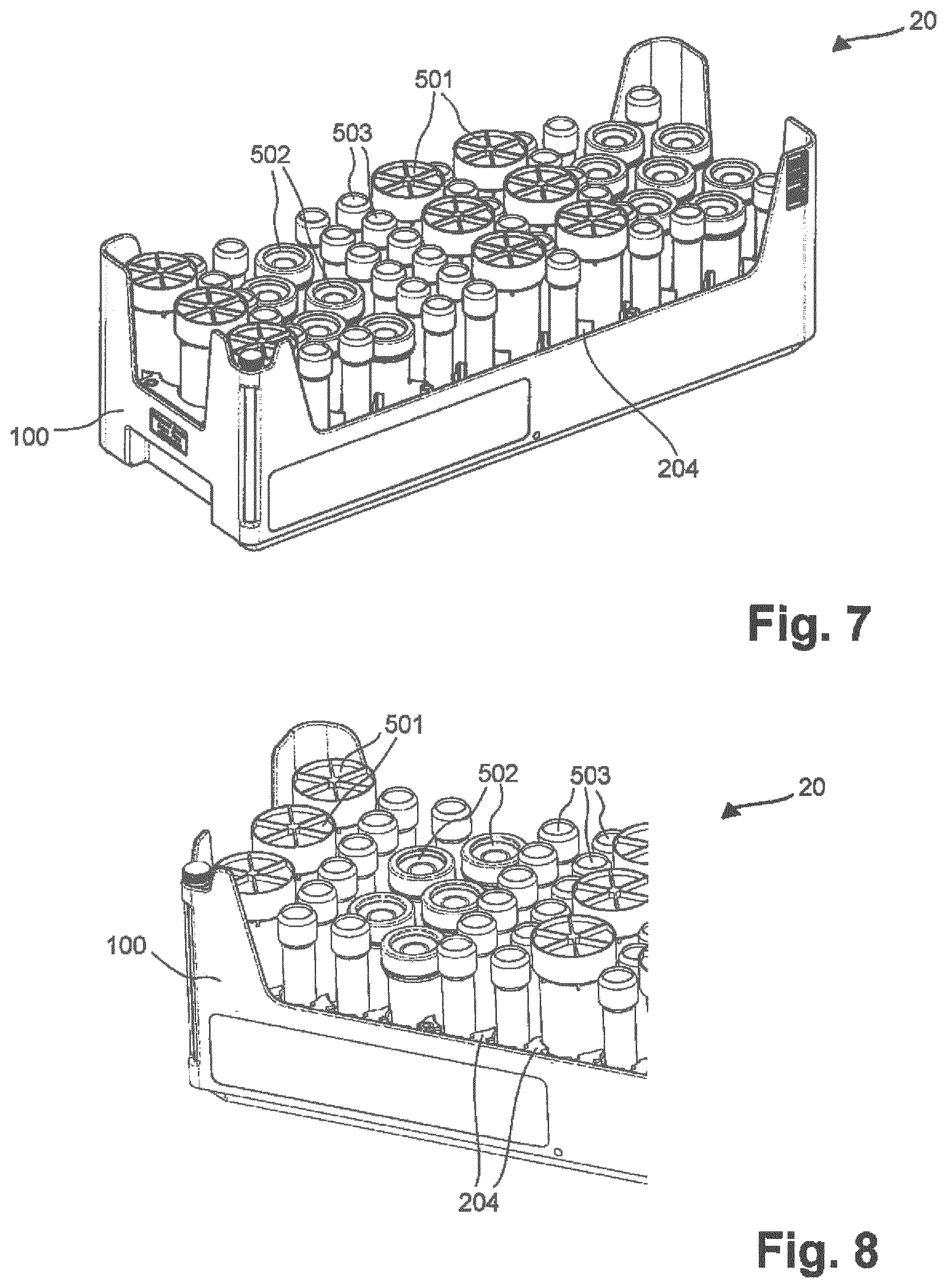 Patent US12103007 Figure 4 – Base module and tray insert of a multipurpose tray for an automated processing system, multipurpose tray for an automated processing system, and method of simplified loading/unloading of a multipurpose tray into/from an automated processing system