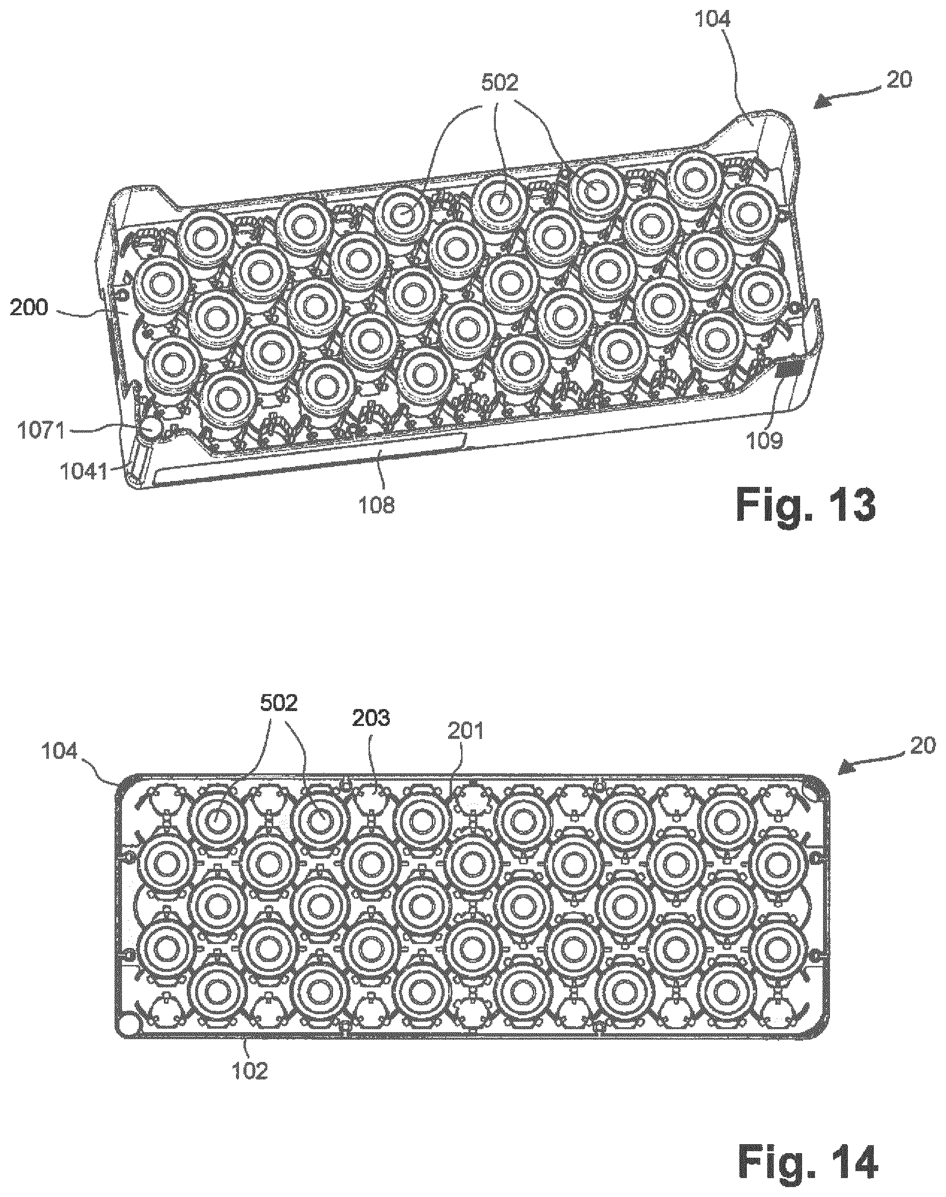 Patent US12103007 Figure 7 – Base module and tray insert of a multipurpose tray for an automated processing system, multipurpose tray for an automated processing system, and method of simplified loading/unloading of a multipurpose tray into/from an automated processing system
