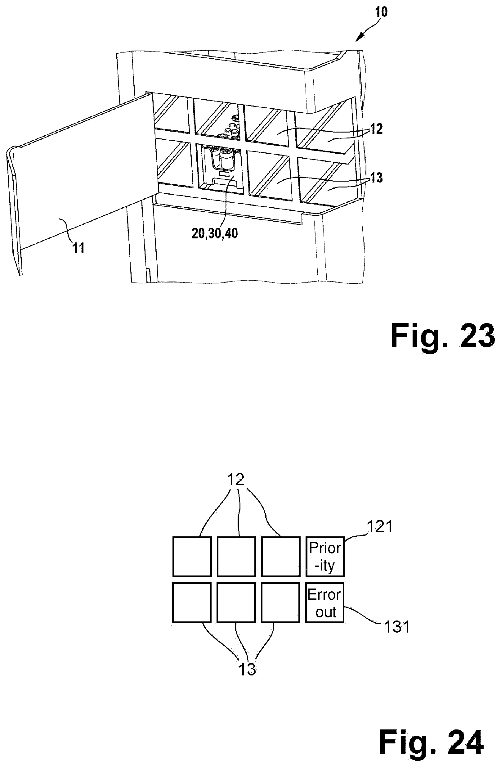 Patent US12103007 Figure 13 – Base module and tray insert of a multipurpose tray for an automated processing system, multipurpose tray for an automated processing system, and method of simplified loading/unloading of a multipurpose tray into/from an automated processing system
