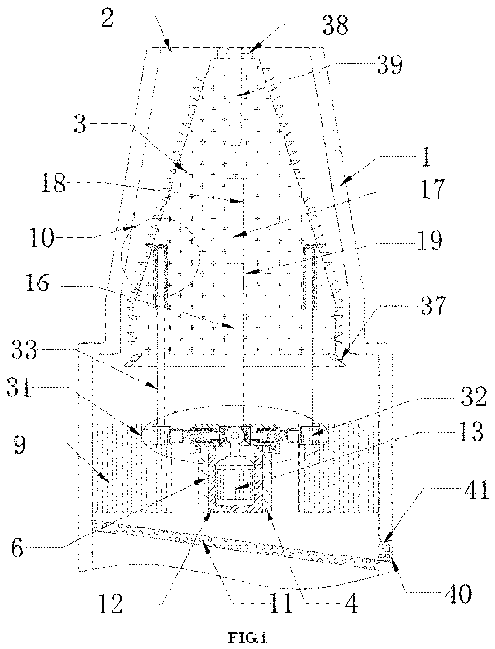Patent US12103009 Figure 1 – Energy-saving preparation system for silicon-carbon anode material of lithium battery
